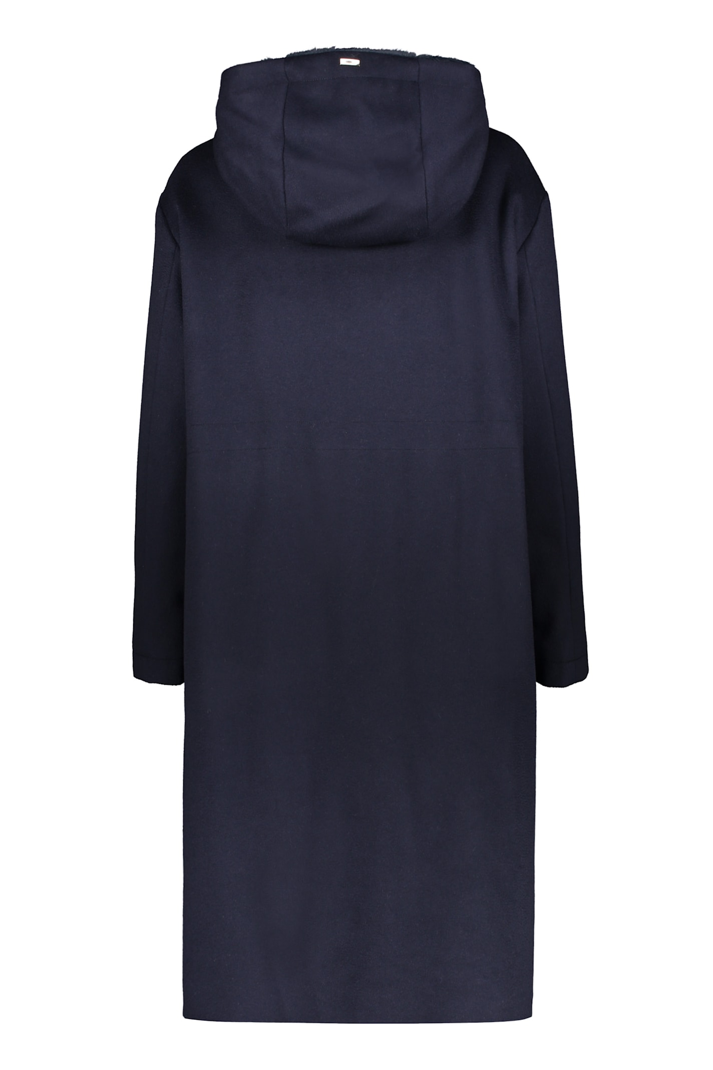 Herno Virgin Wool Coat In Blue