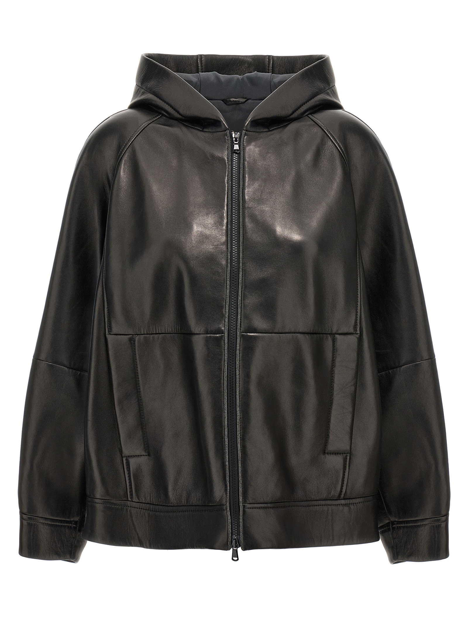 Shop Brunello Cucinelli Monile Hooded Jacket In Black