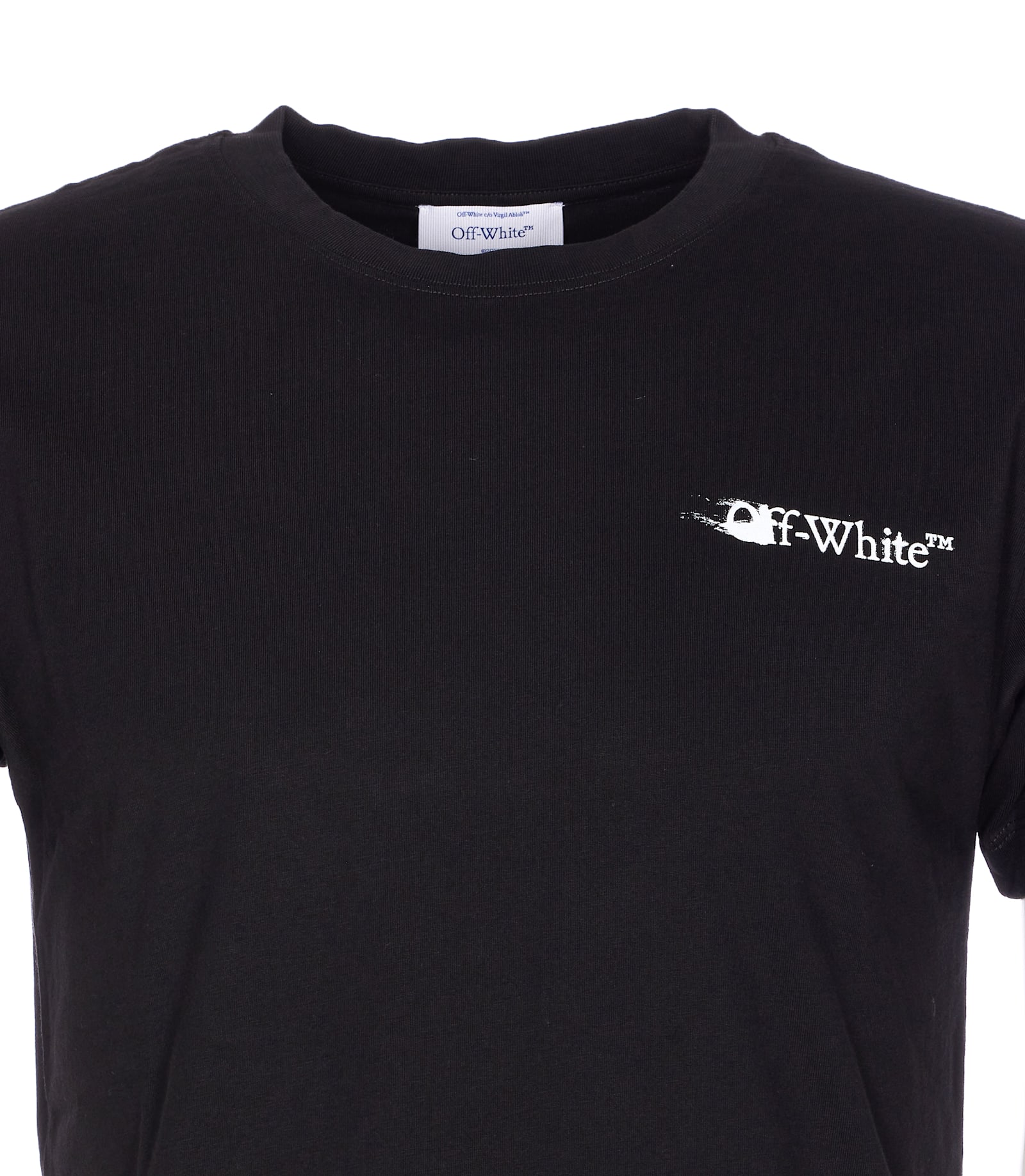 Off-white Arrow Print Crewneck Short Sleeve T-shirt In Black