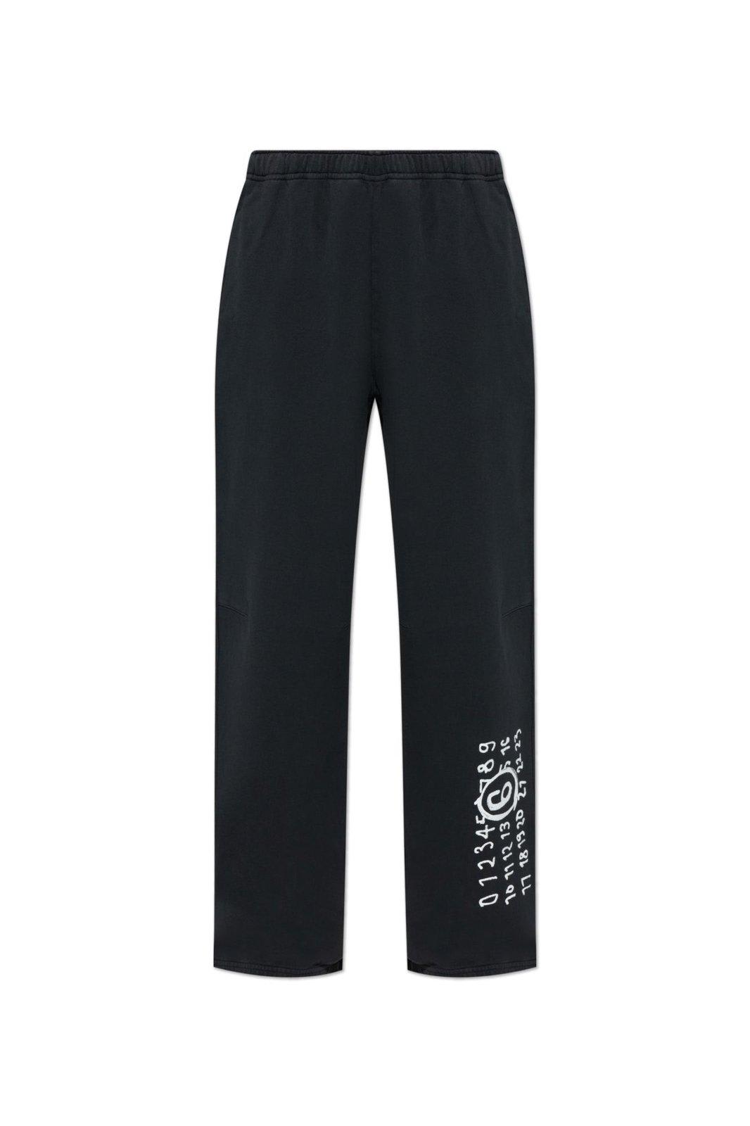 MM6 Maison Margiela Numbers Printed Wide-leg Track Trousers