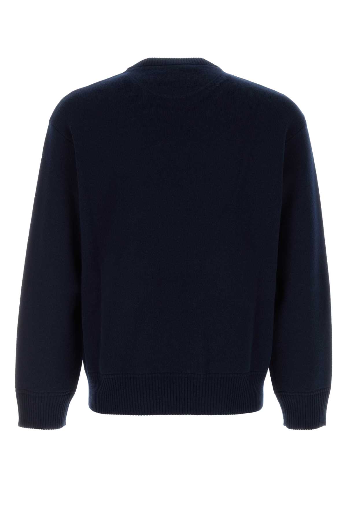 Shop Valentino Dark Blue Wool Sweater In Navy