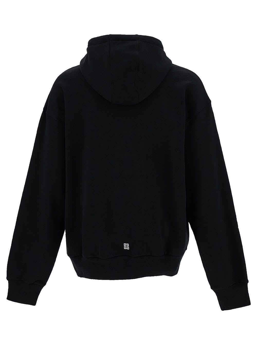 Shop Givenchy Black Hoodie With Logo And Lighting Motif In Cotton Man