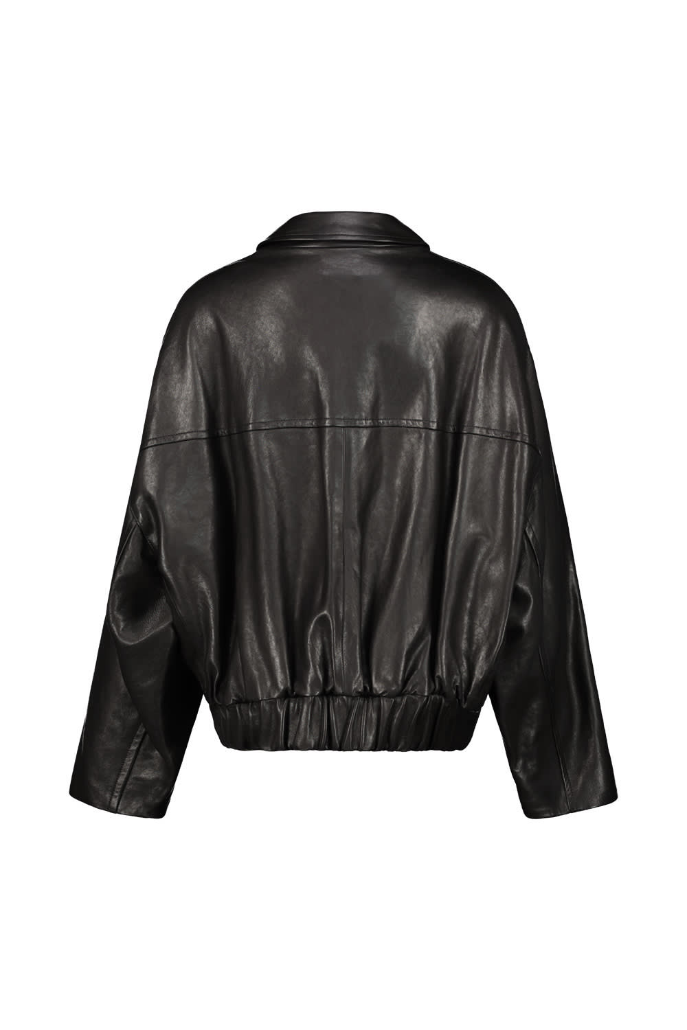Khaite Odin Zip-front Leather Jacket In Black