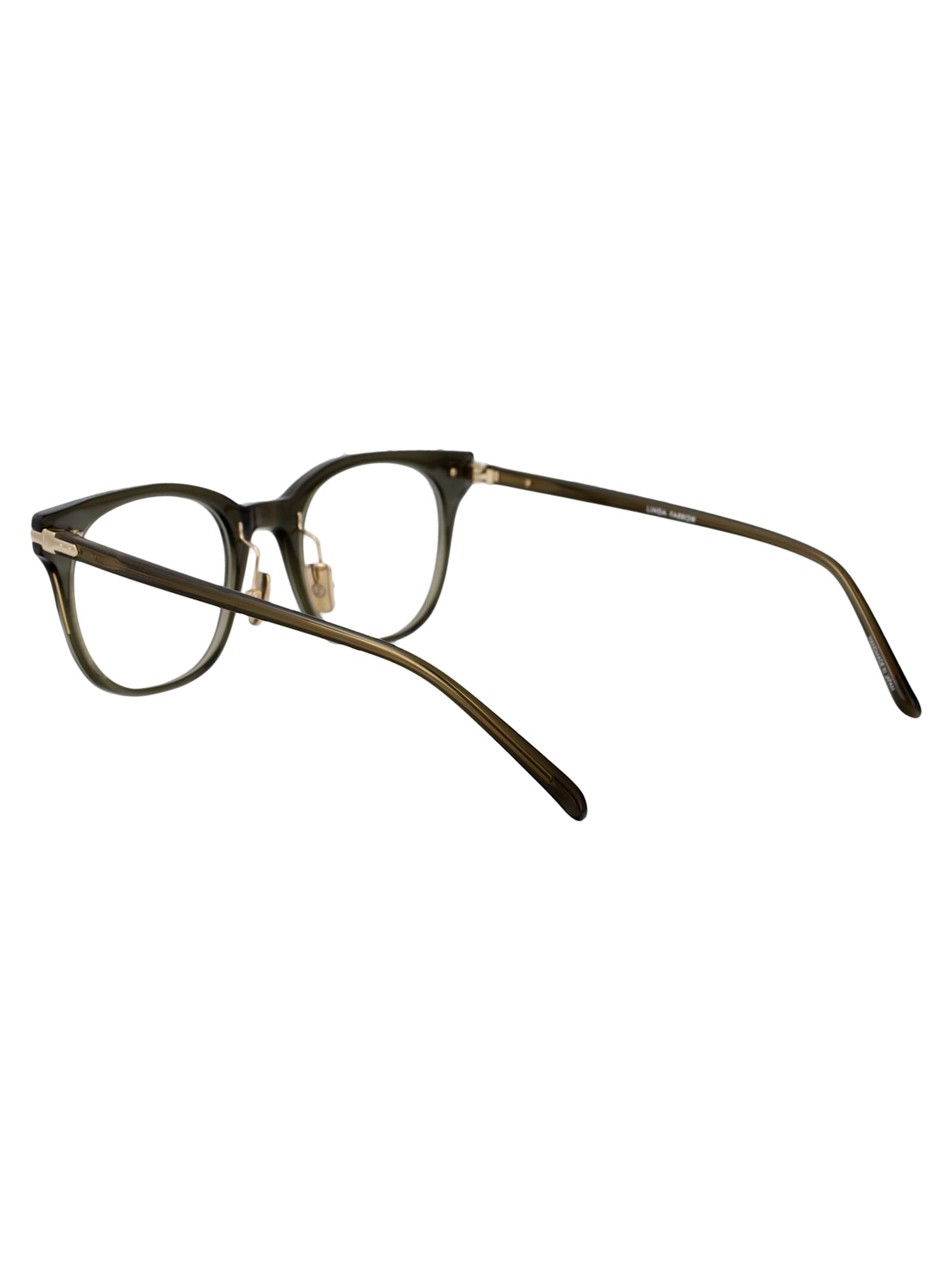 Linda Farrow Arch Glasses In Olive Green