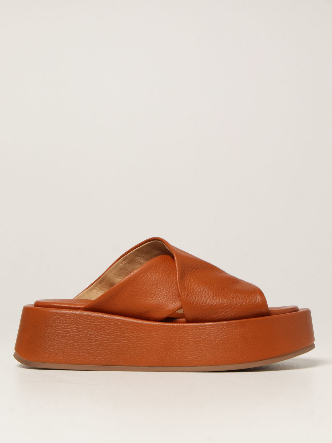 Marsell Flat Sandals Marsèll Platform Sandal In Volonata Leather