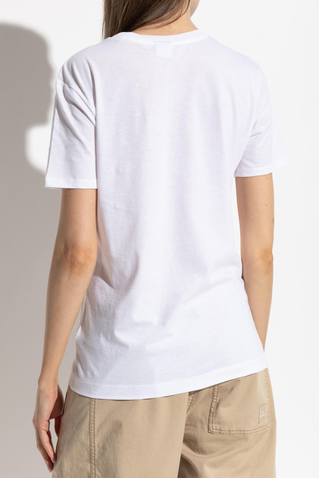 Ps By Paul Smith Ps Paul Smith Poodle Print Cotton T-shirt In White