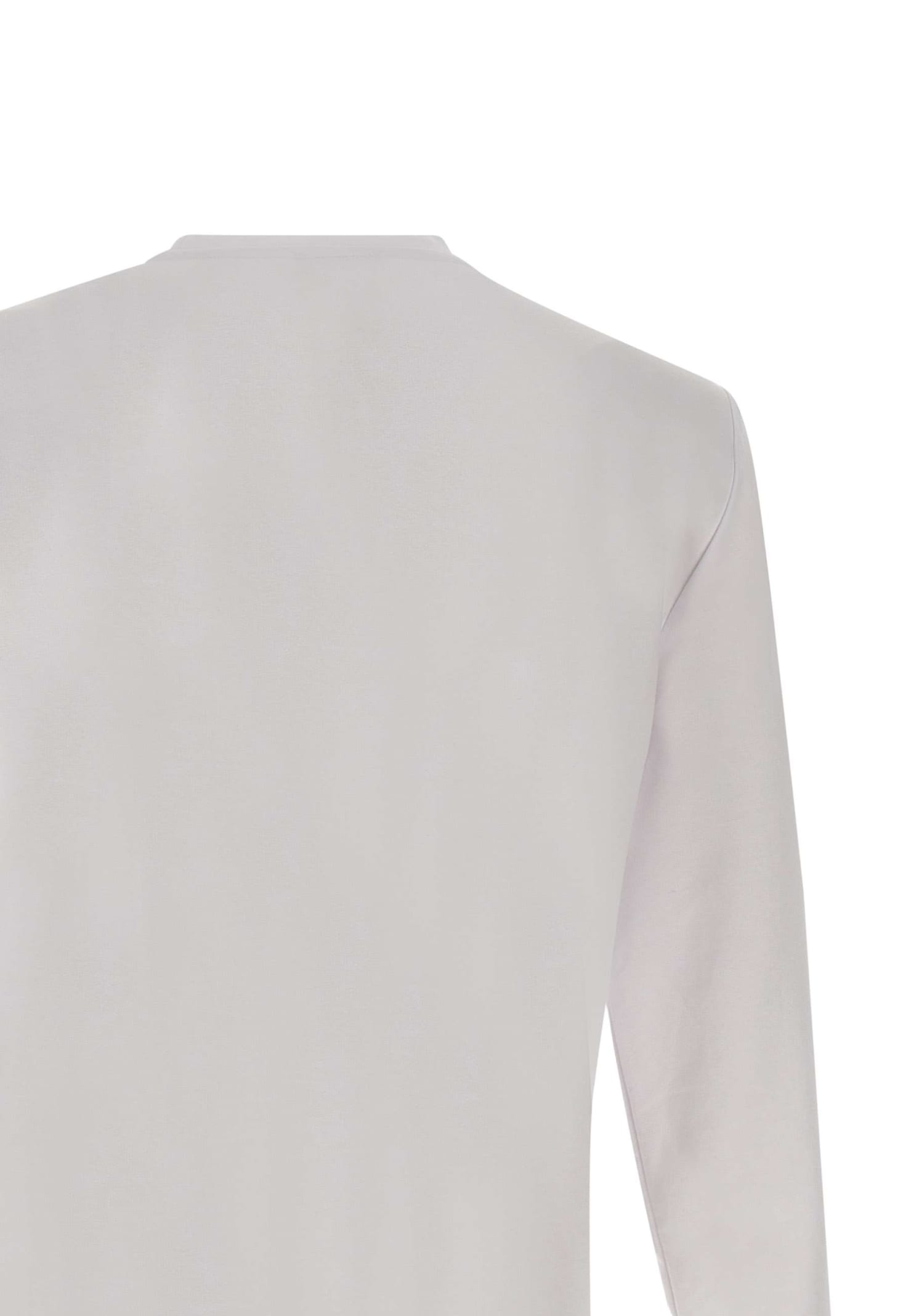 Shop Ea7 Cotton Sweatshirt In White