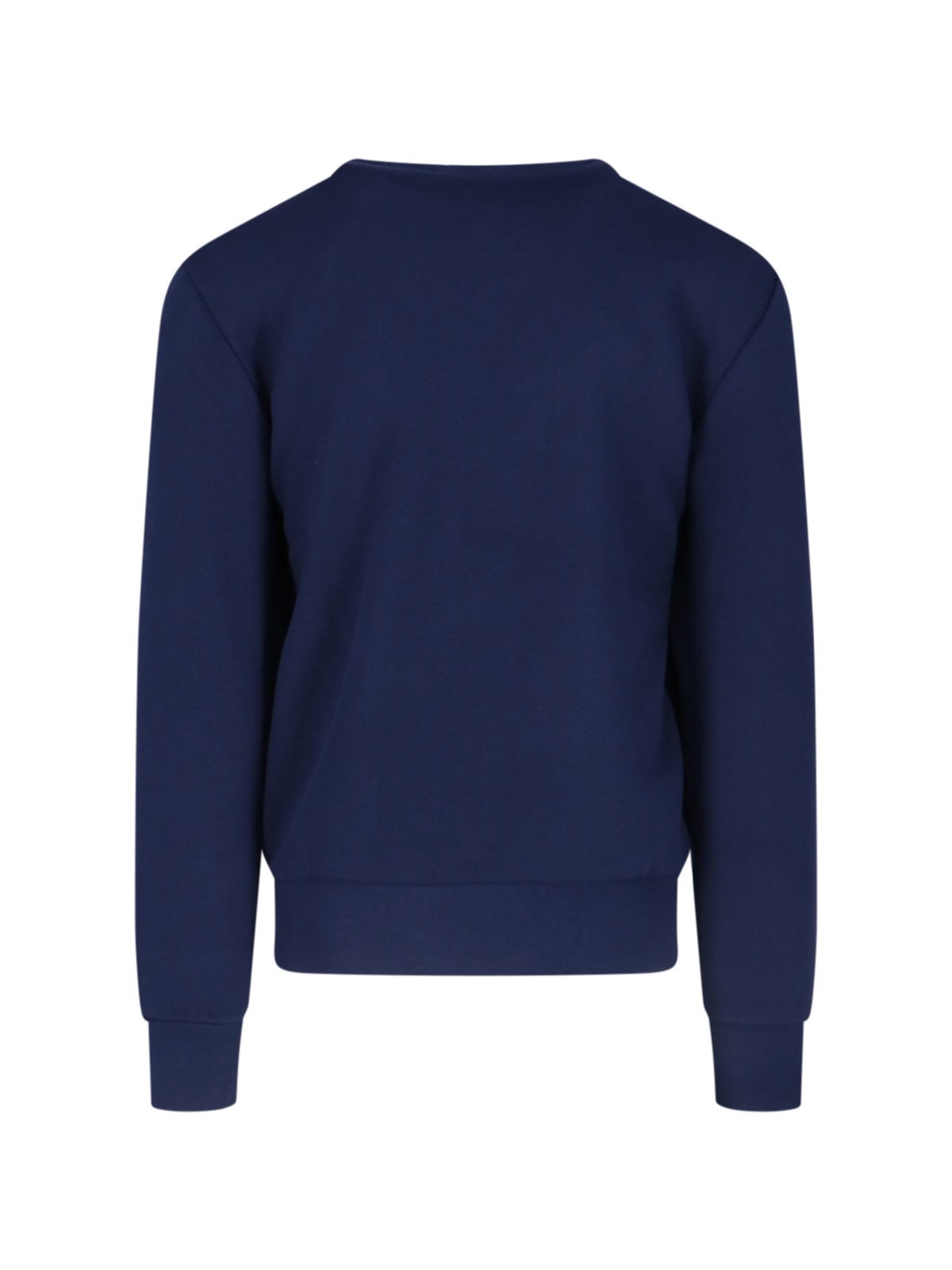 Shop Polo Ralph Lauren Logo Cropped Sweatshirt In Blue