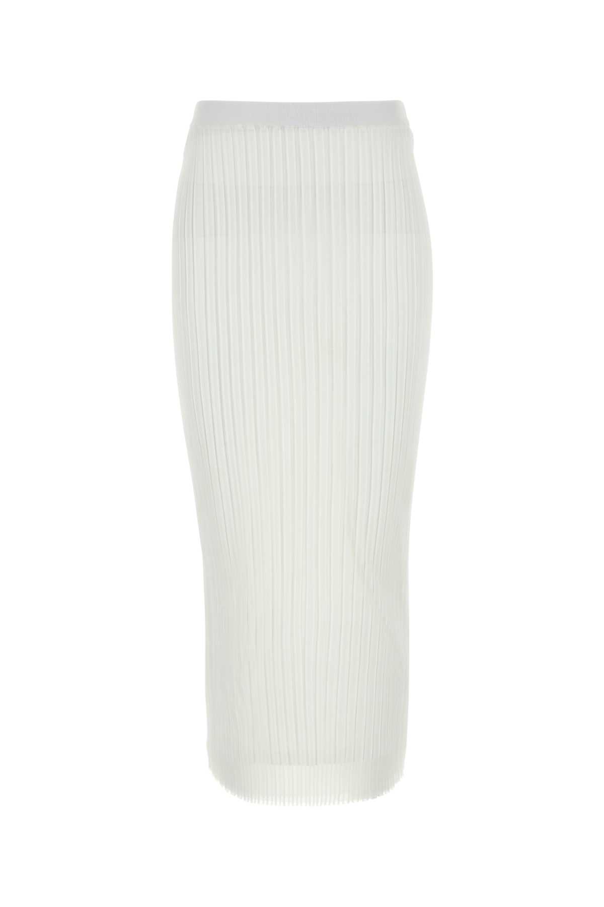 SportMax White Organza Album1234 Skirt