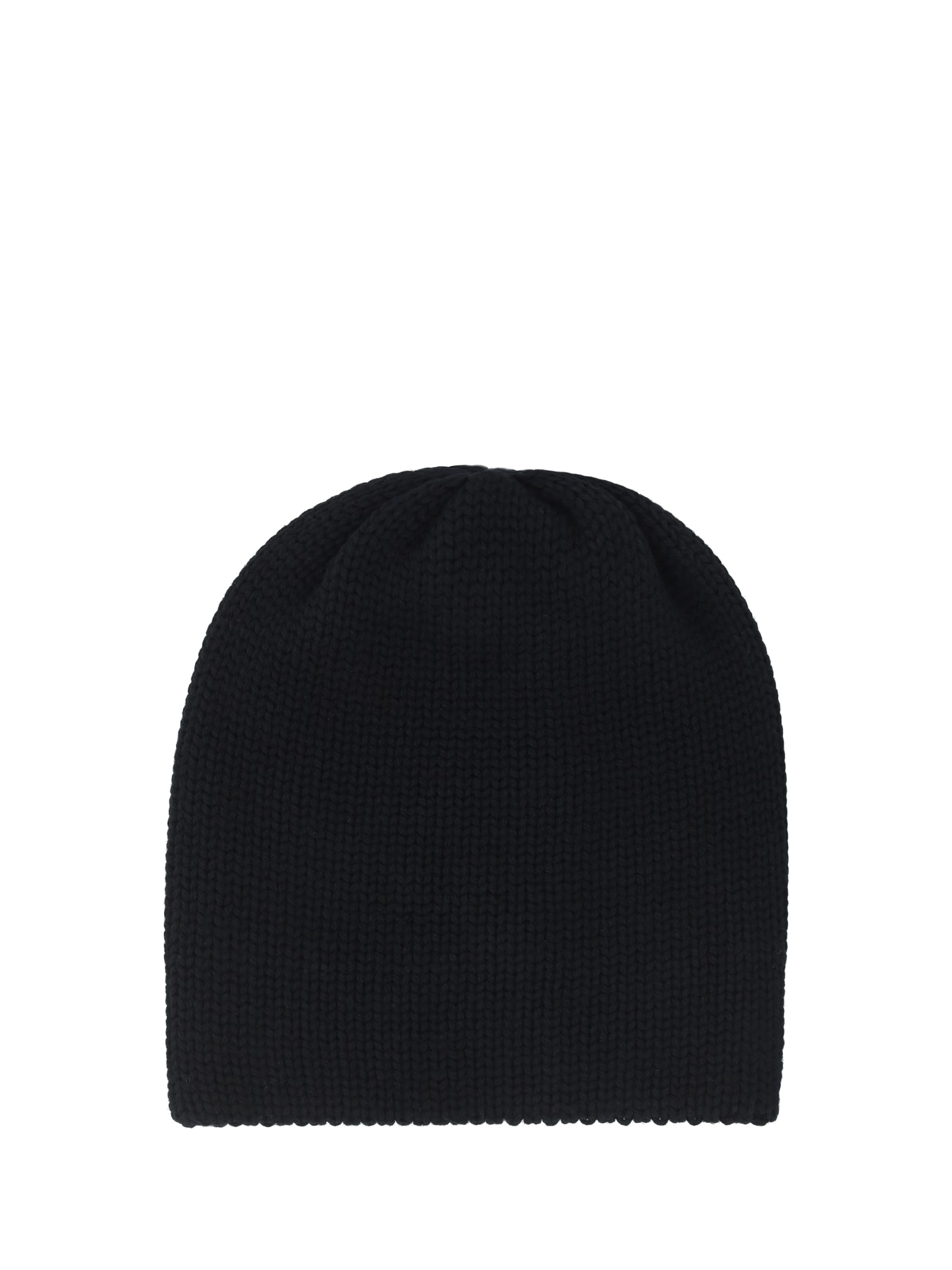 Shop Moncler Beanie Tricot Hat In Black