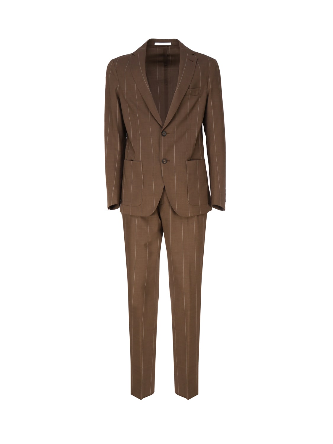 Shop Eleventy Single-breasted Suit In Brown