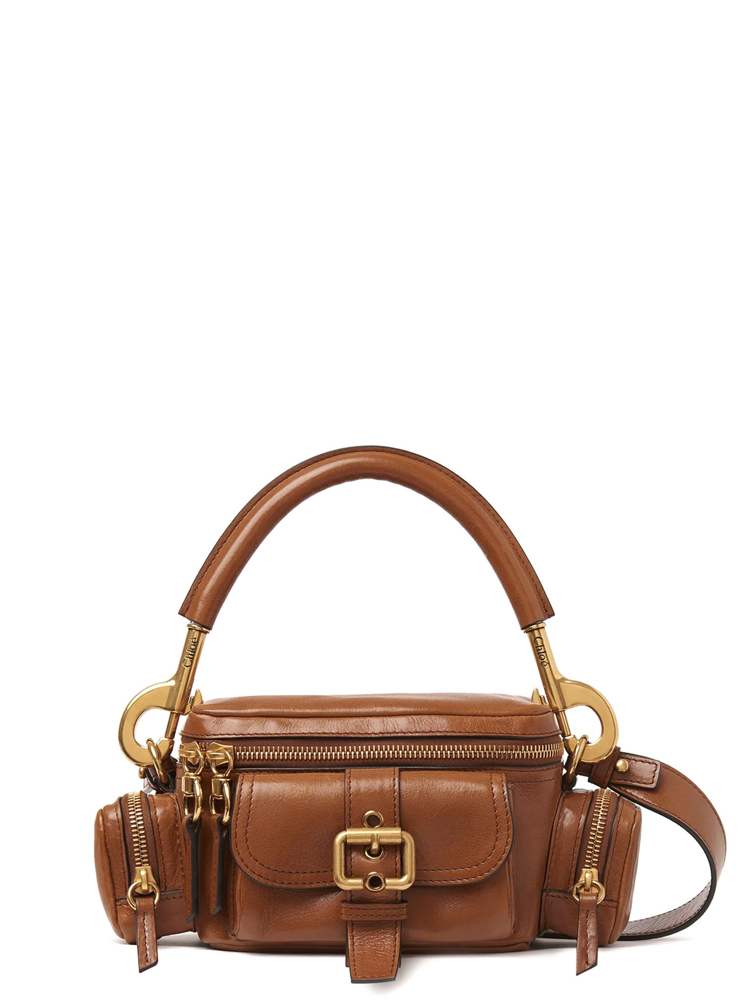 Chloé Chloè Small Leather Camera Bag In Brown
