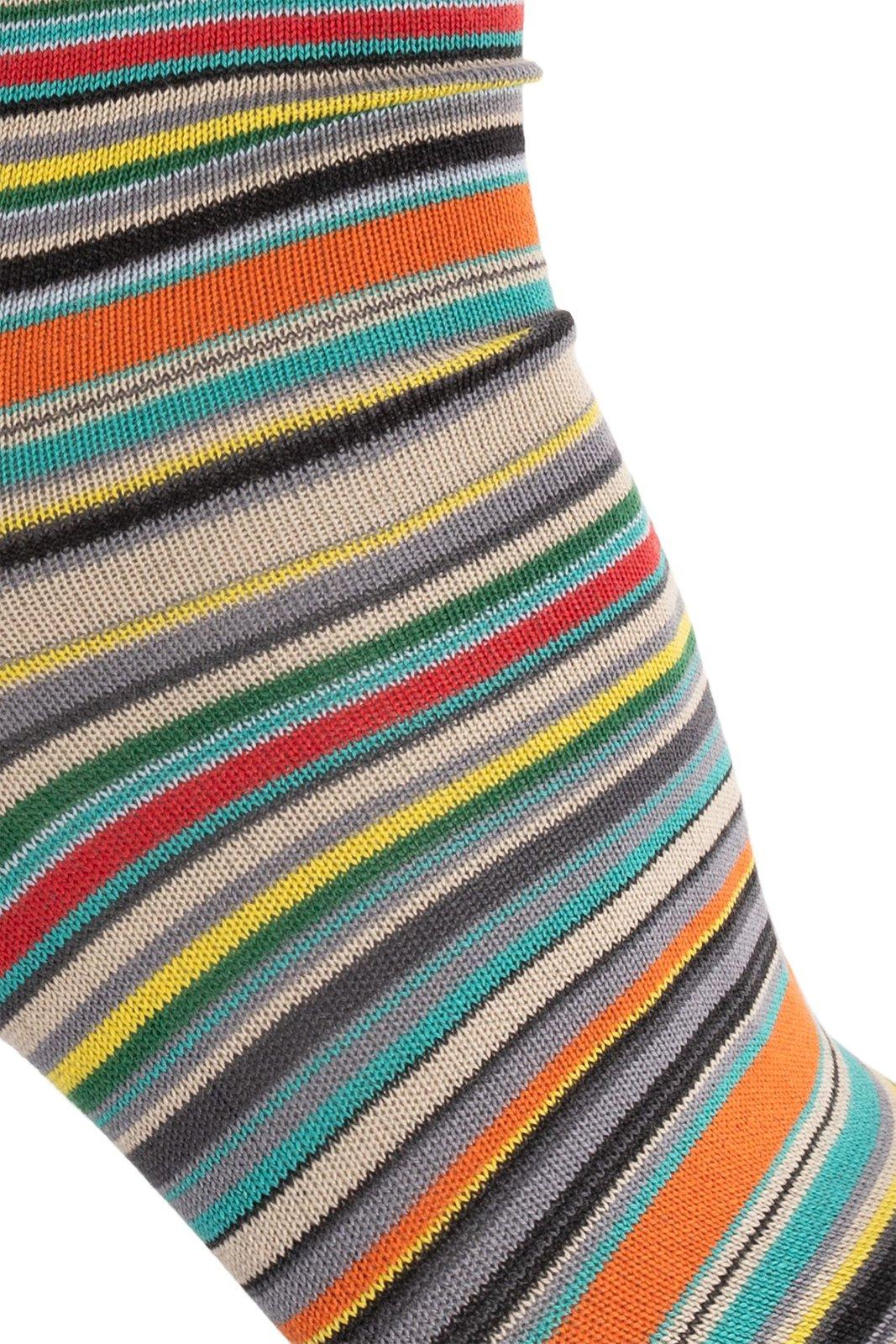 Paul Smith Signature Stripe Socks In Gray