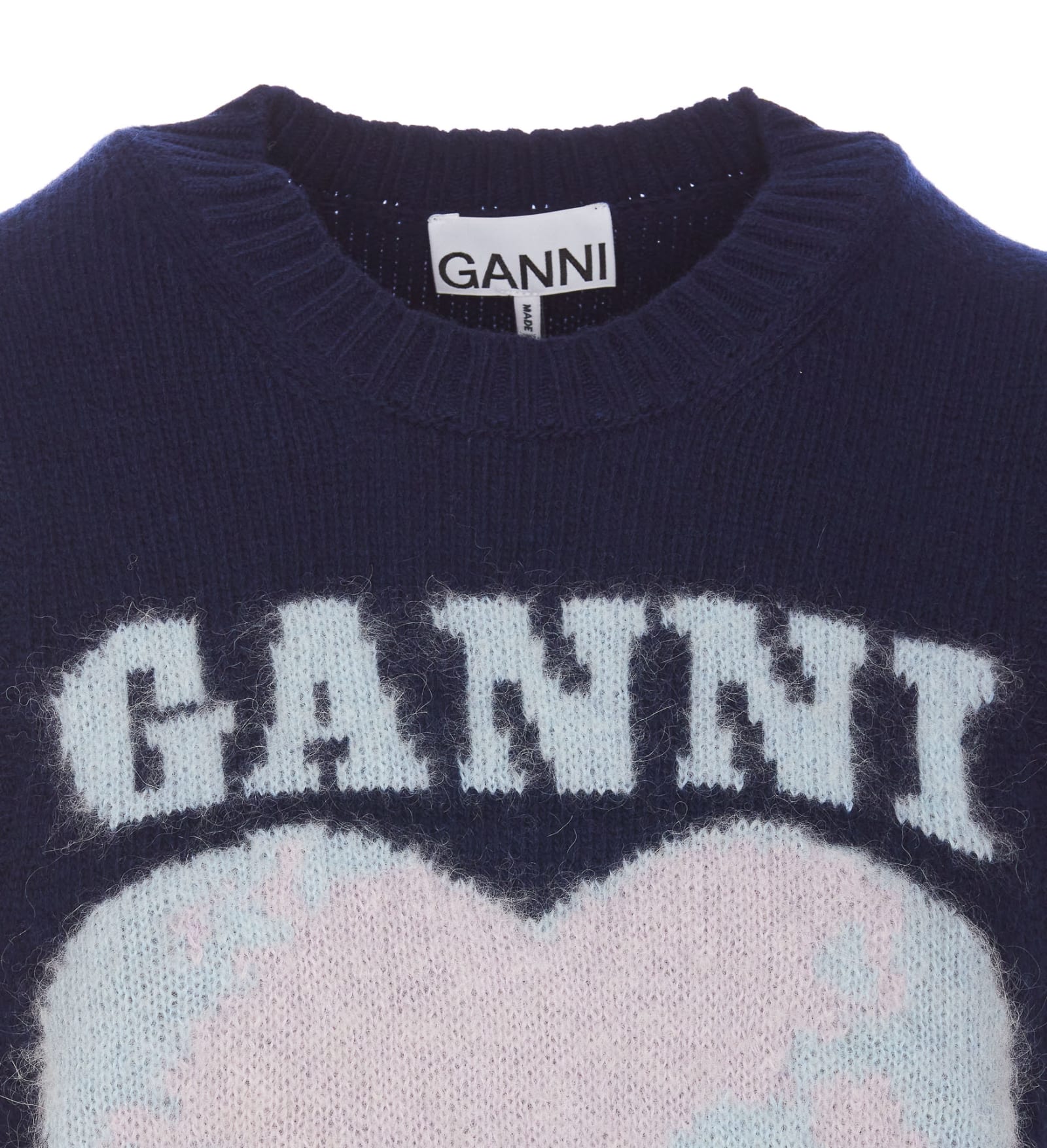 Shop Ganni Graphic Soft Vest In Blu