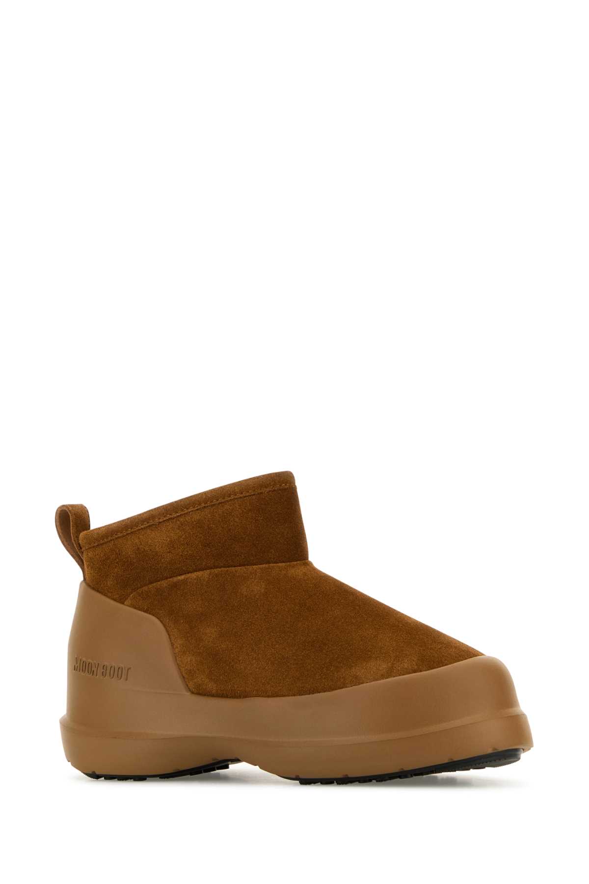 Shop Moon Boot Caramel Suede Luna Low Ankle Boots In Cognac