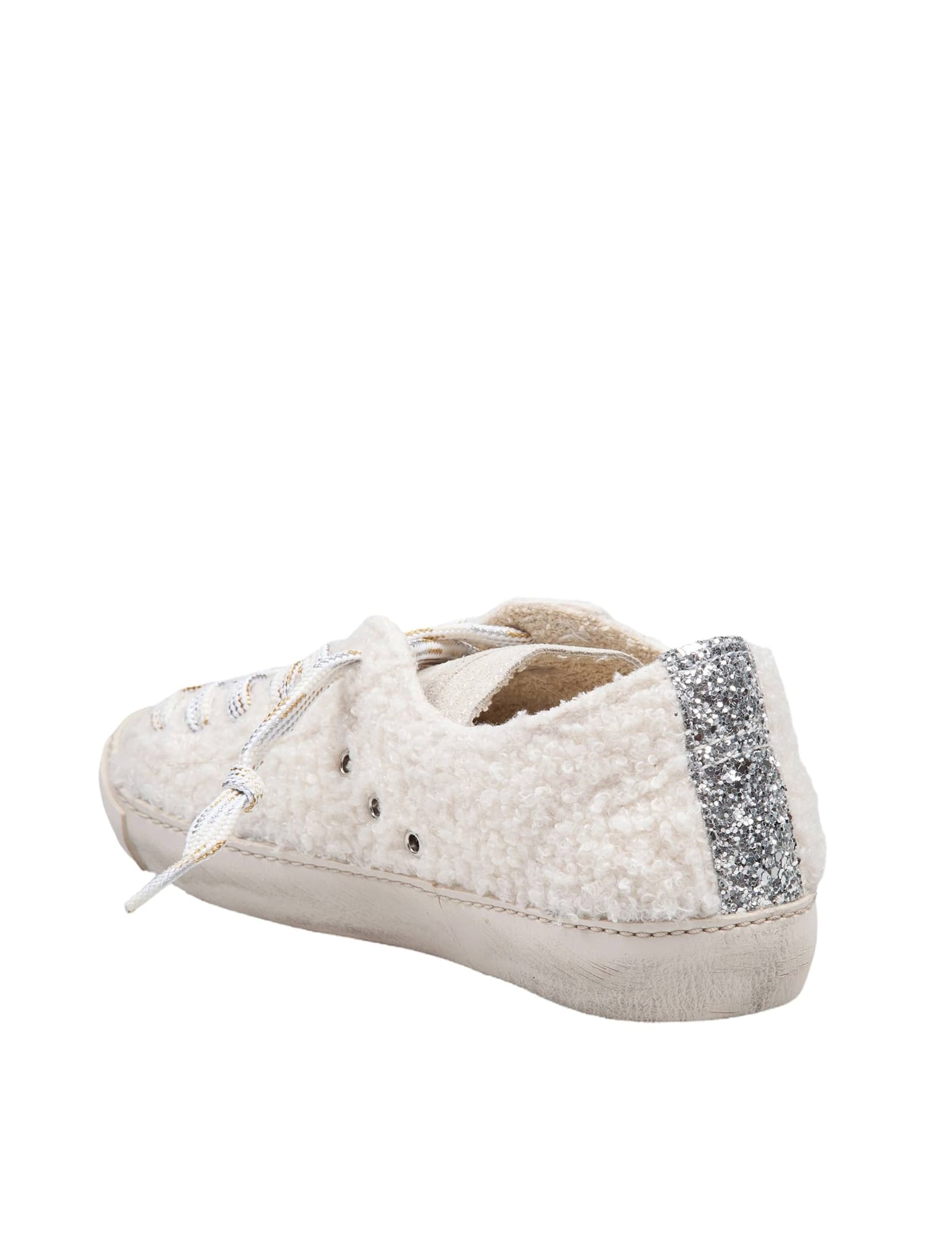 Shop Philippe Model Sneakers Prsx Low In Leather And Teddy In Milk