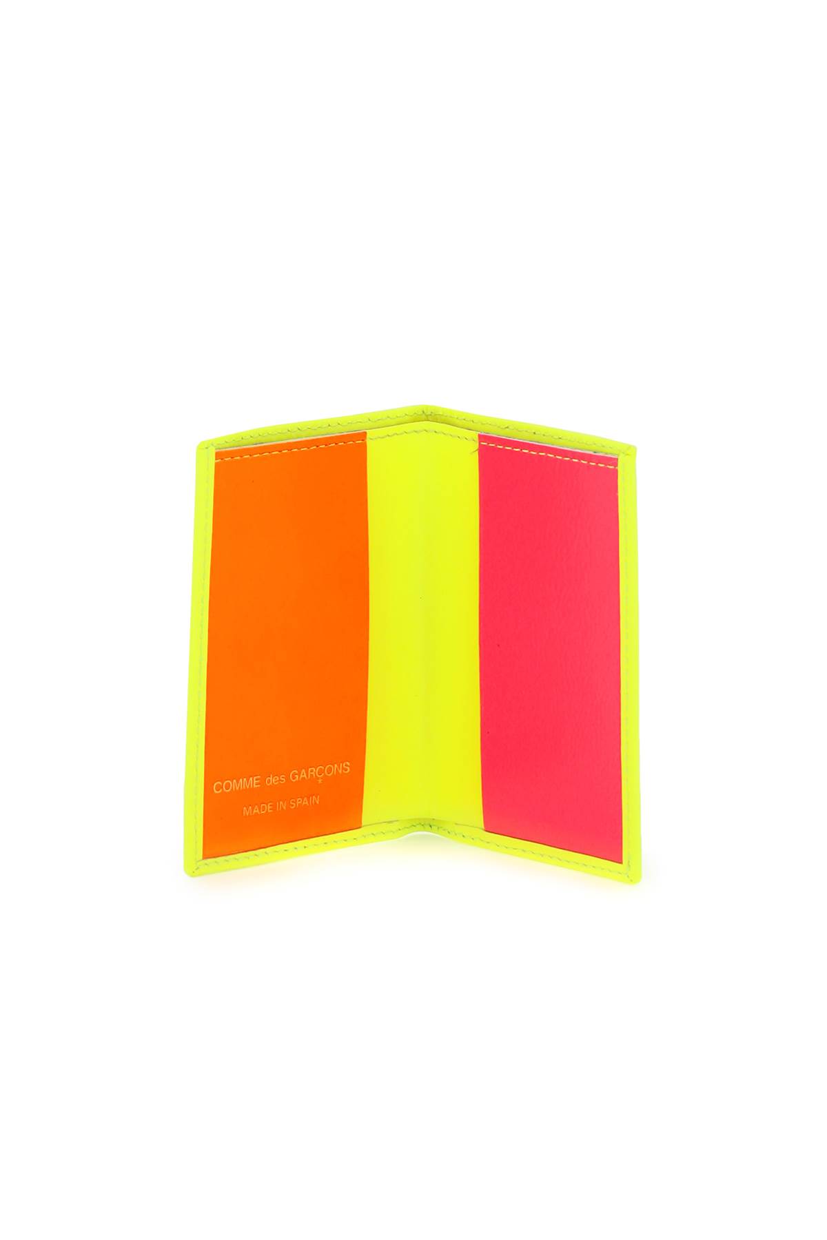 Shop Comme Des Garçons Super Fluo Bi-fold Wallet In Yellow (orange)