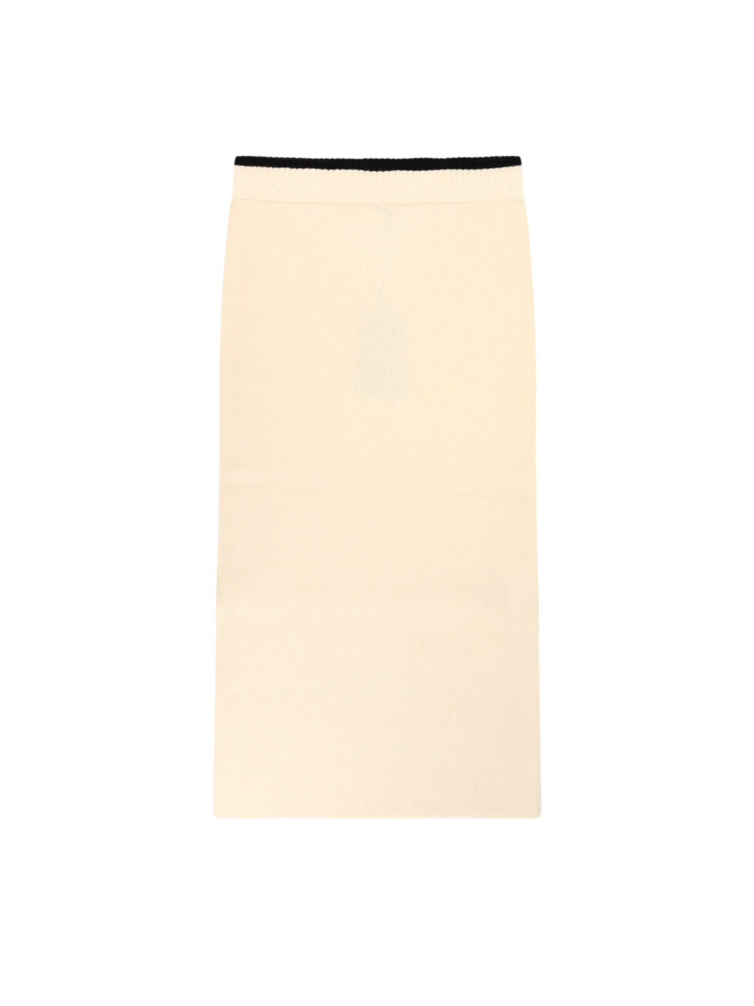 Pinko Wool Blend Skirt In Neutral