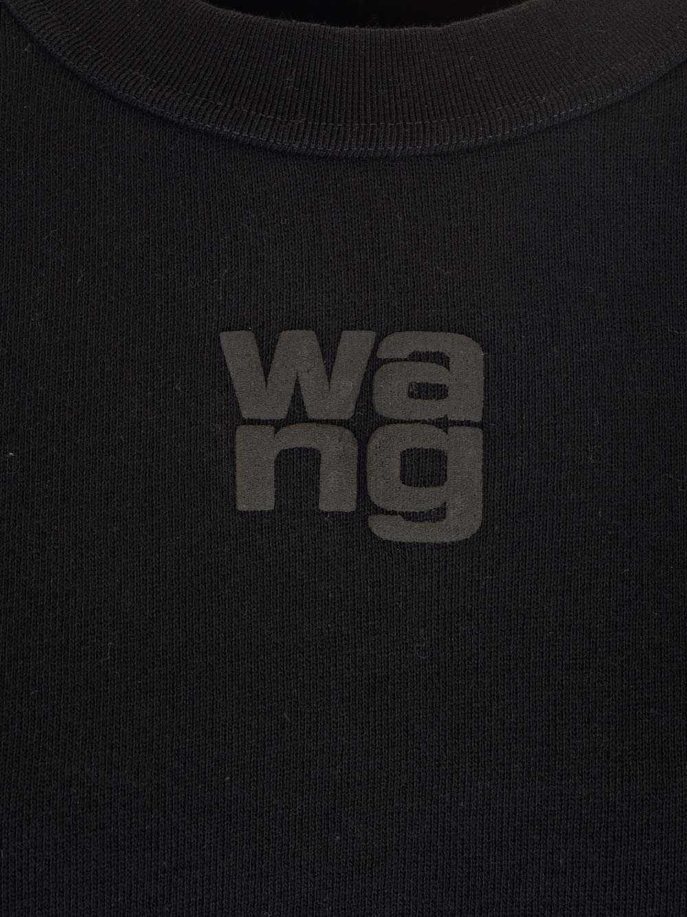 Shop Alexander Wang Logo Square Embossed Sweatshirt In Black