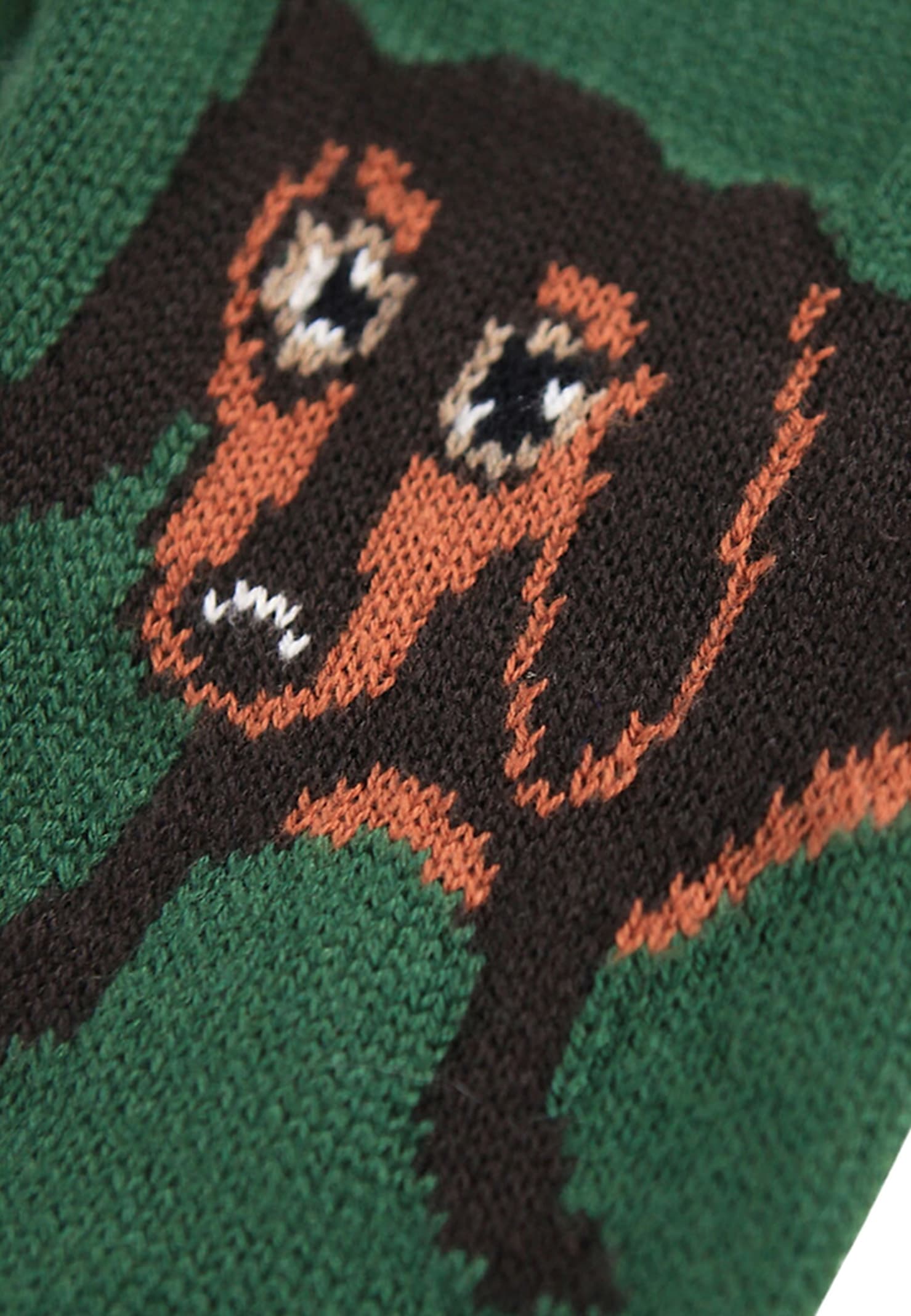 Molo Green Trousers For Babykids With Dog In Green