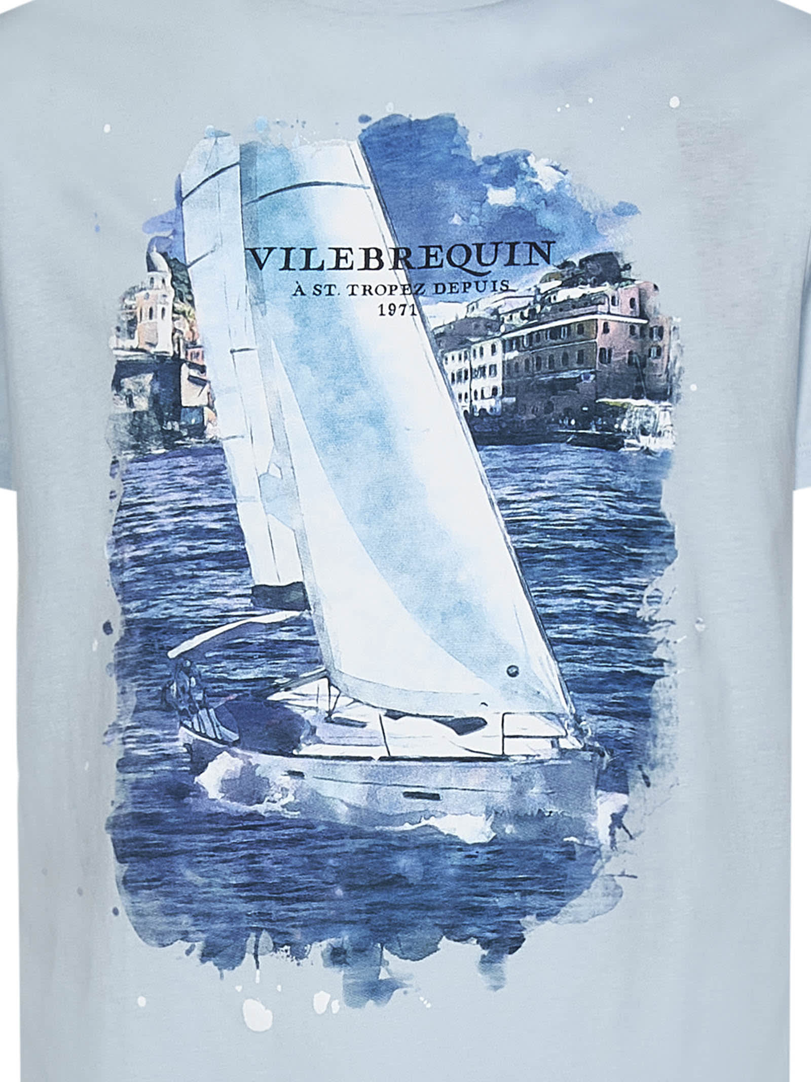 Shop Vilebrequin White Sailing Boat T-shirt In Azzurro