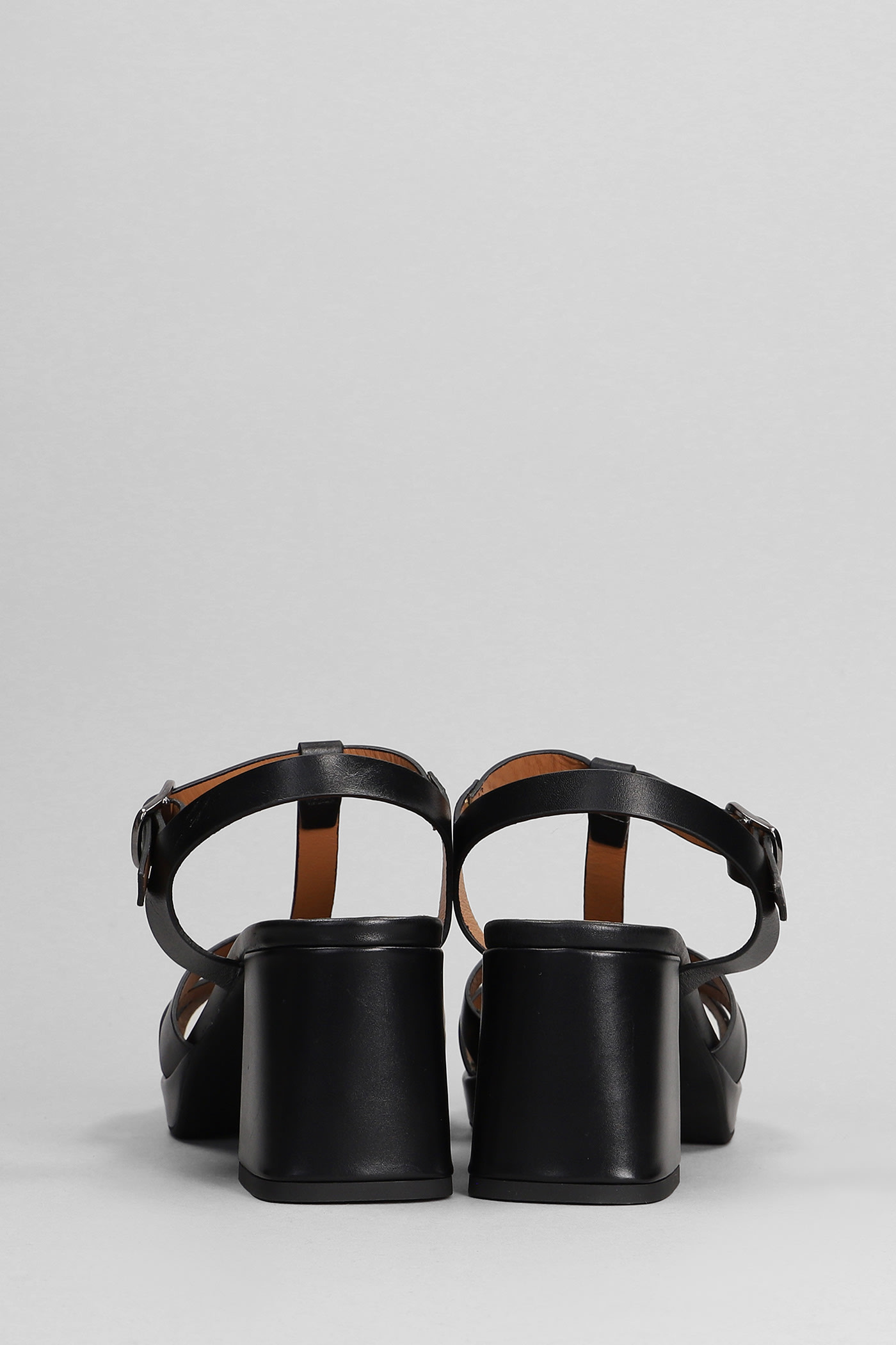 Shop Julie Dee Sandals In Black Leather