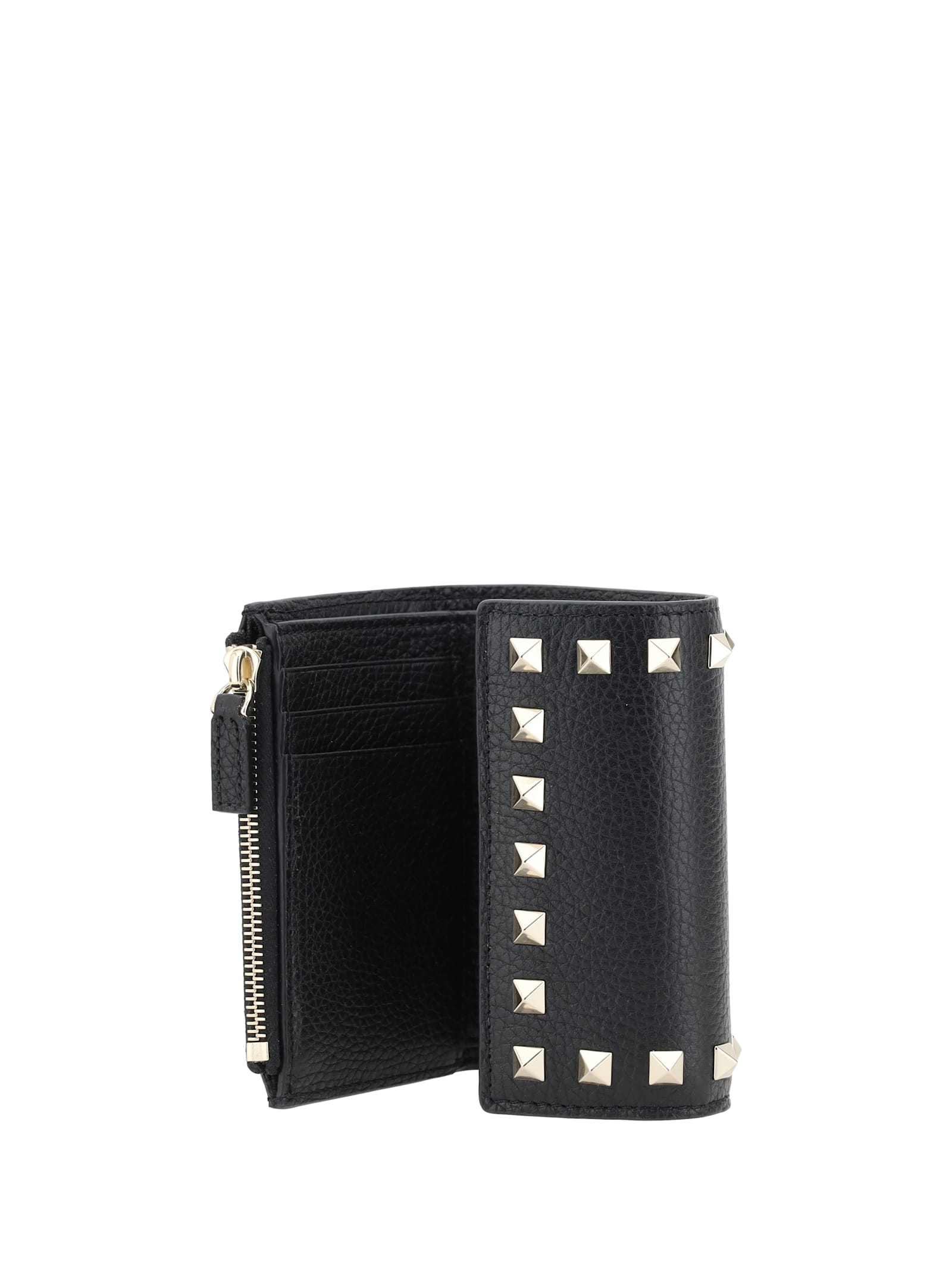 Valentino Rockstud Wallet In Nero