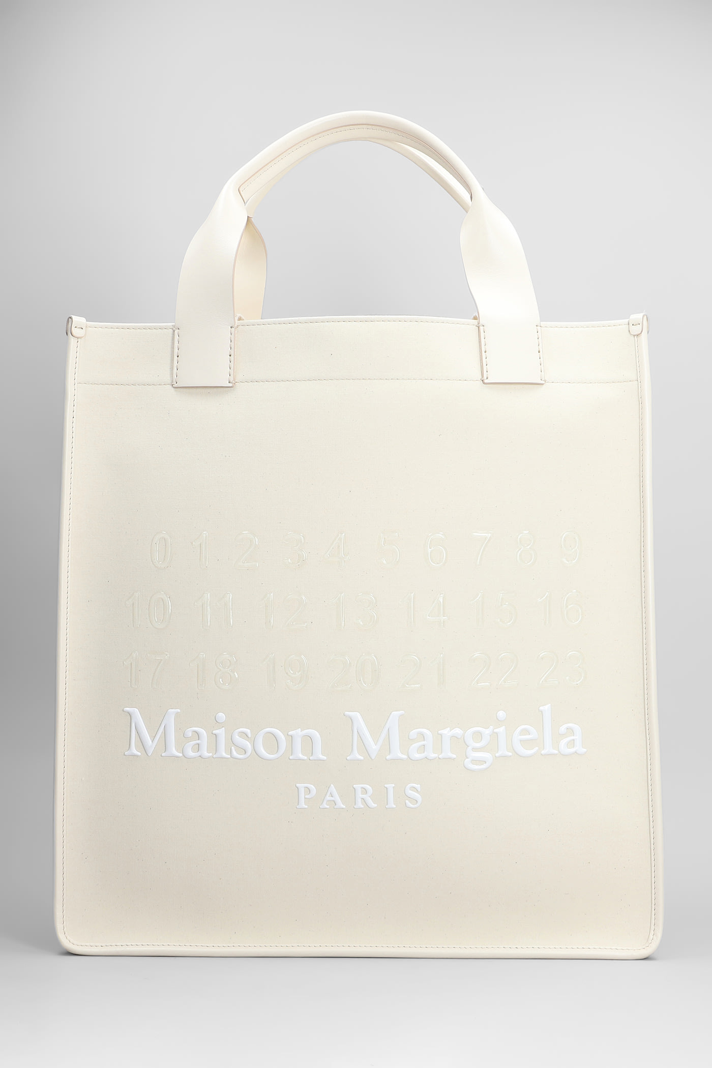 Maison Margiela Tote In Beige Cotton