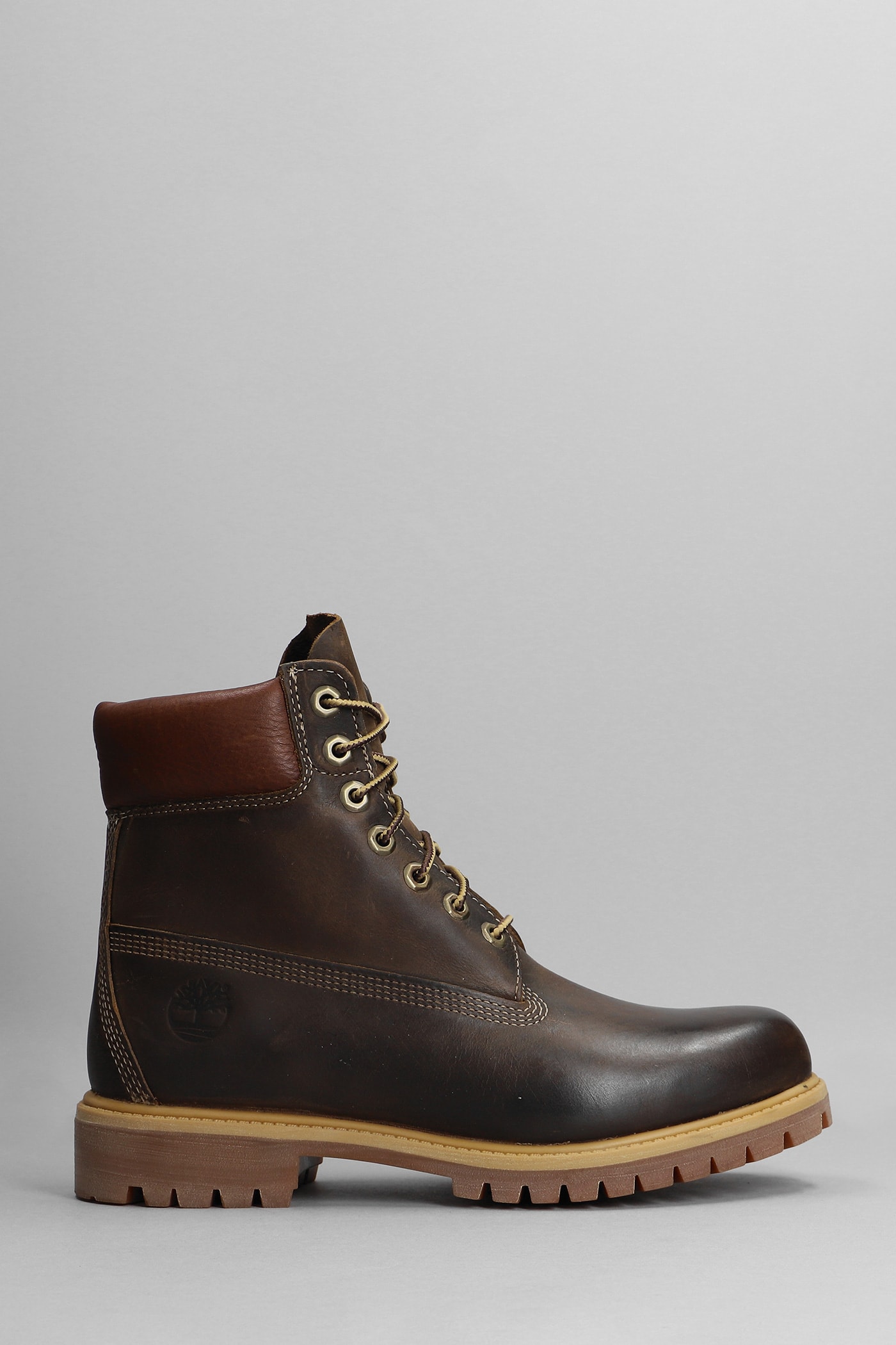 Timberland Heritage 6in Combat Boots In Brown Leather