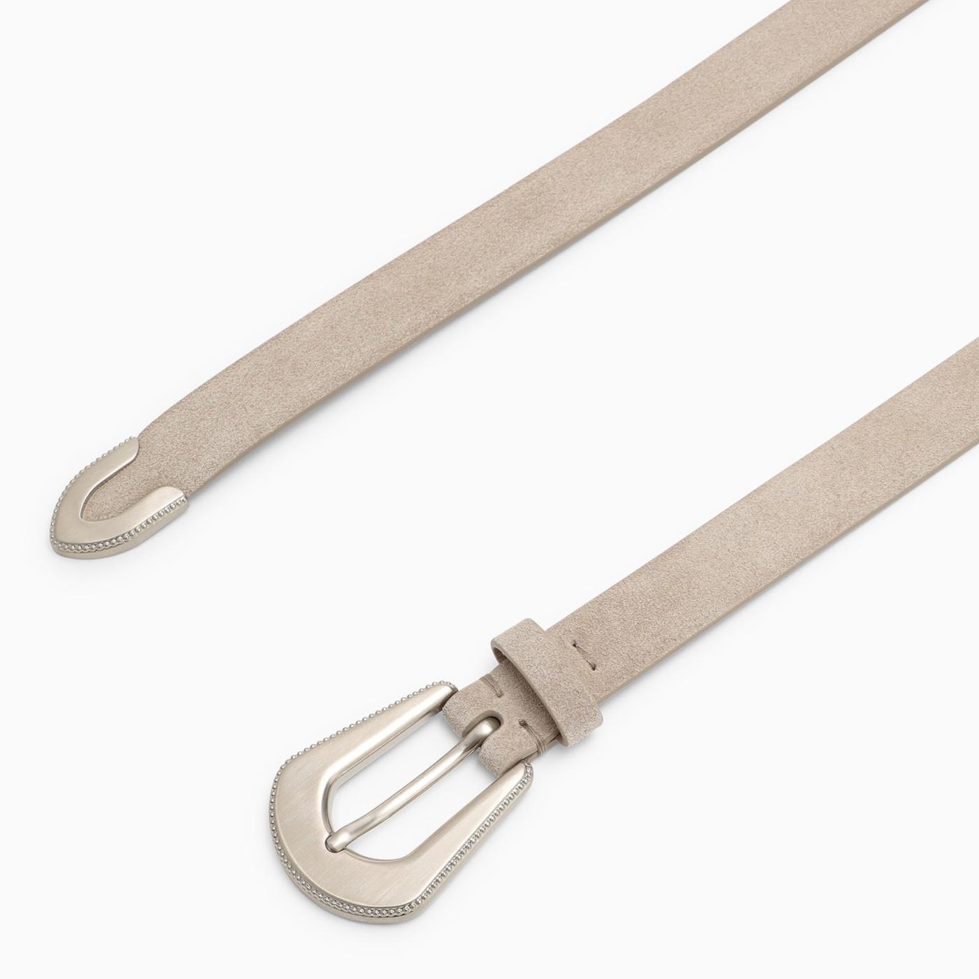 Brunello Cucinelli Hazelnut-coloured Suede Belt In Brown