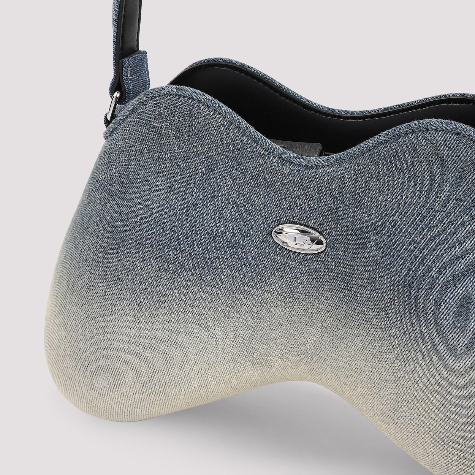 Shop Diesel Double D Shoulder Shoulder Bag In Denim