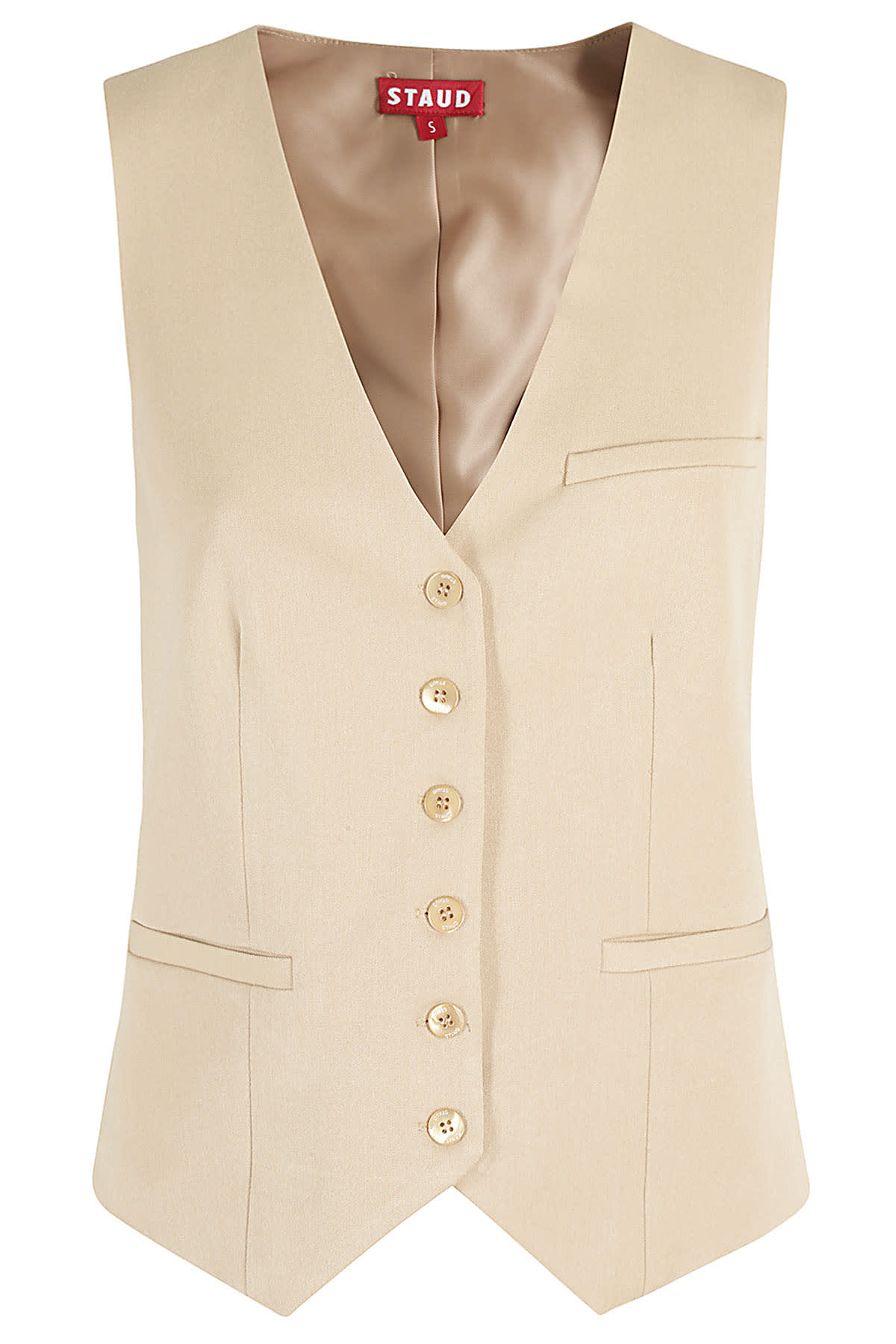 Staud Brett Vest In Neutral