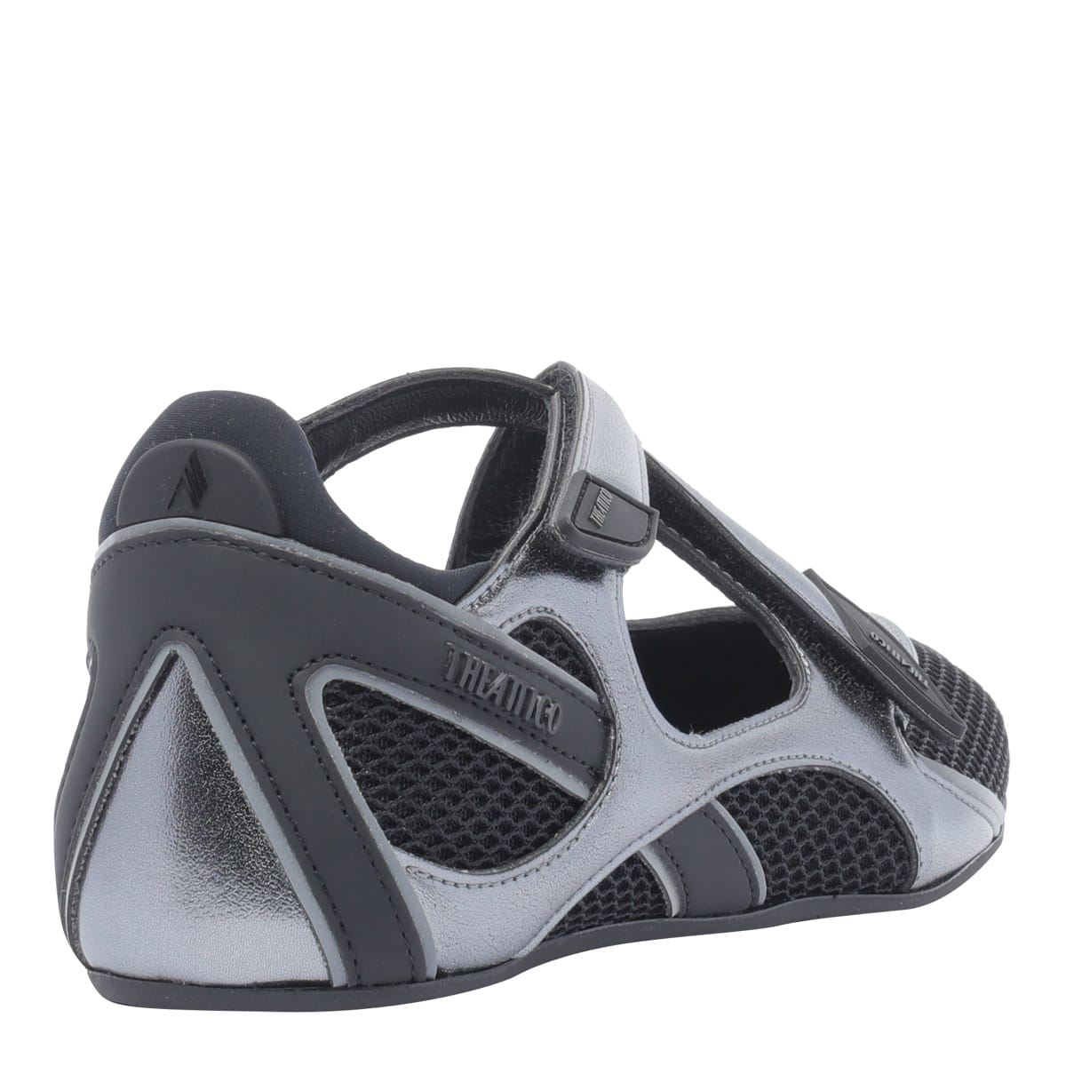 Attico Floor 01 Mesh And Leather Ballerinas Flat