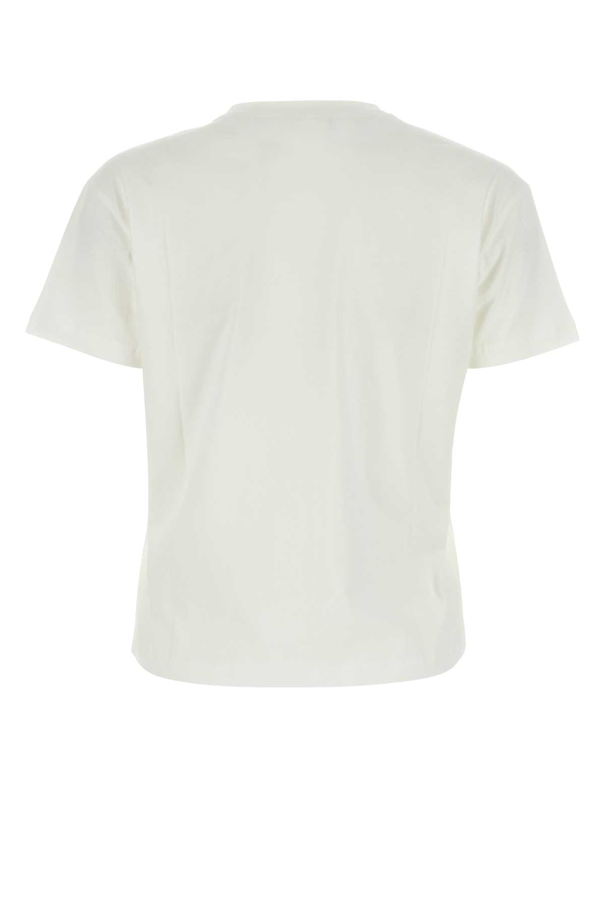 Shop Apc White Cotton T-shirt In Blancrouge