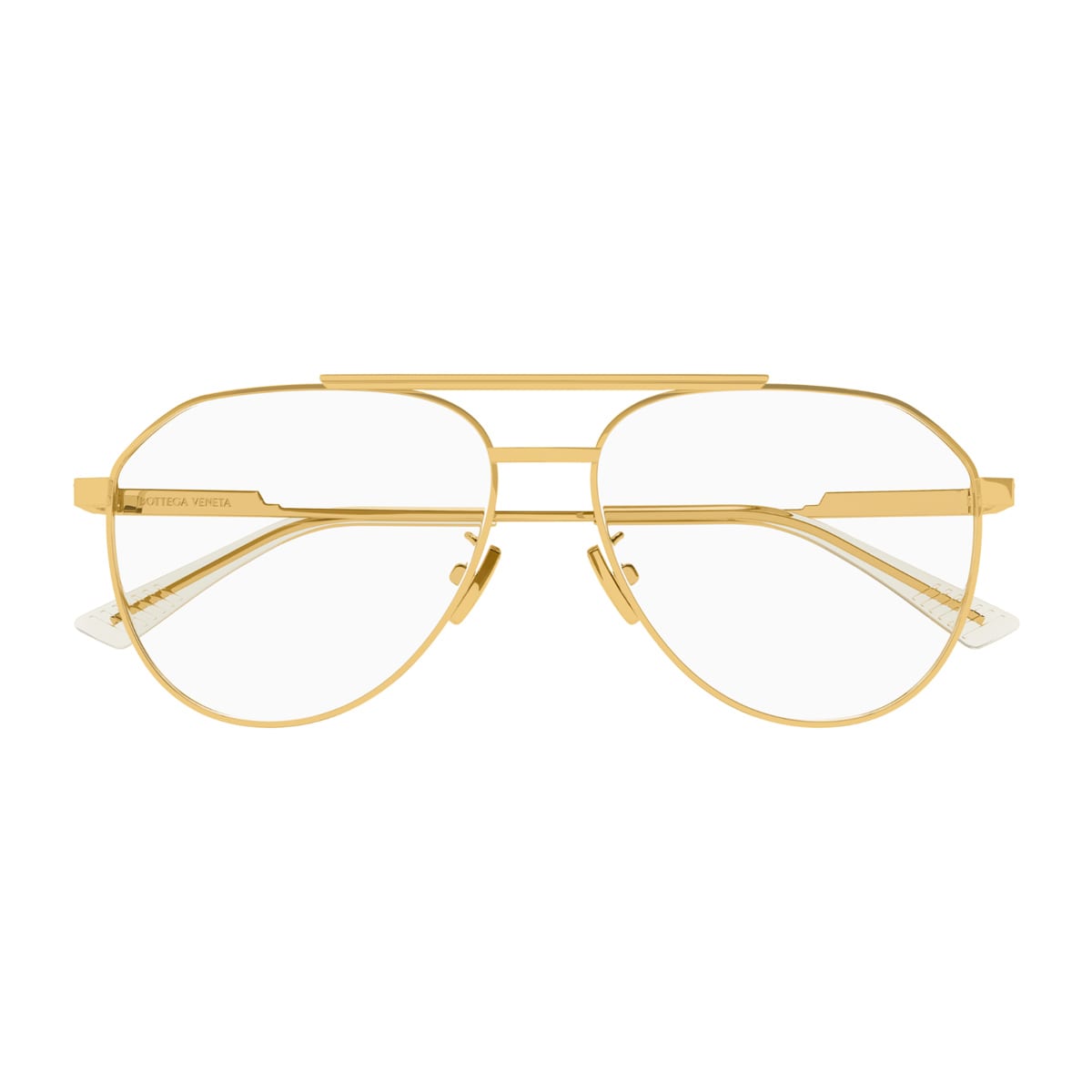 Bottega Veneta Bv1158o Linea Minimalist 002 Gold Trasparent Glasses