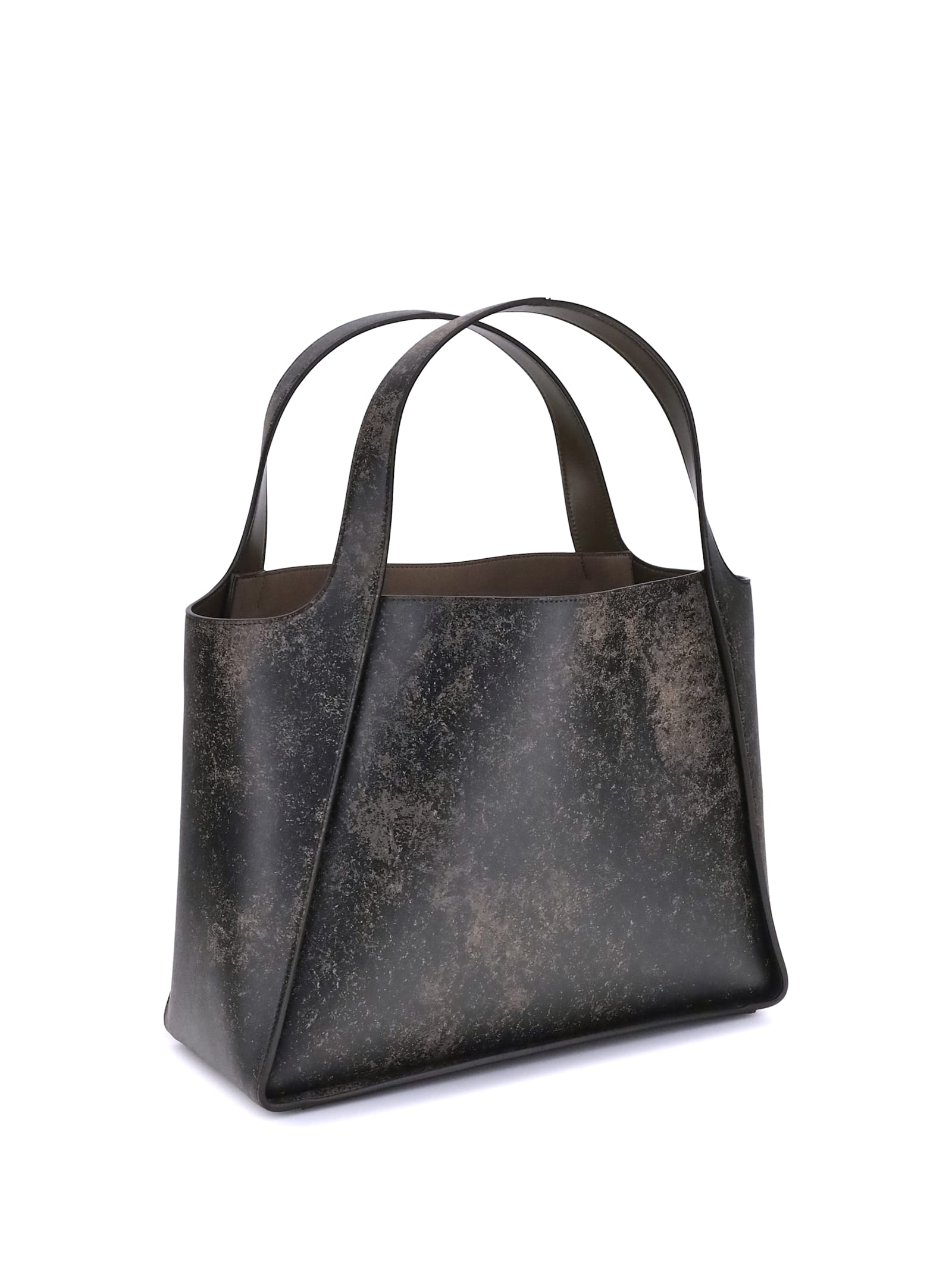 Stella Mccartney Aged Effect Tote Bag In Brown