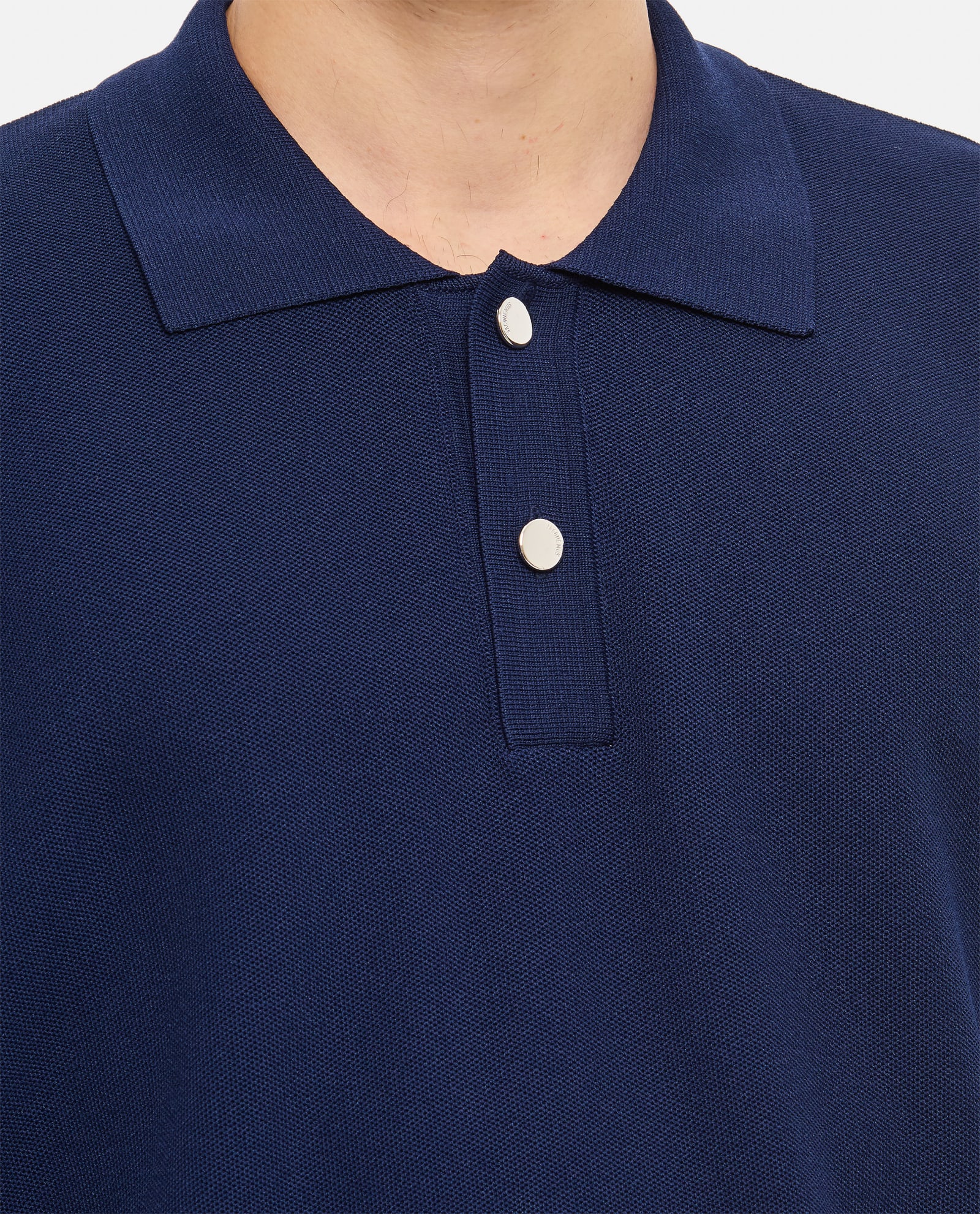 Shop Jacquemus Maille Polo Shirt In Blue