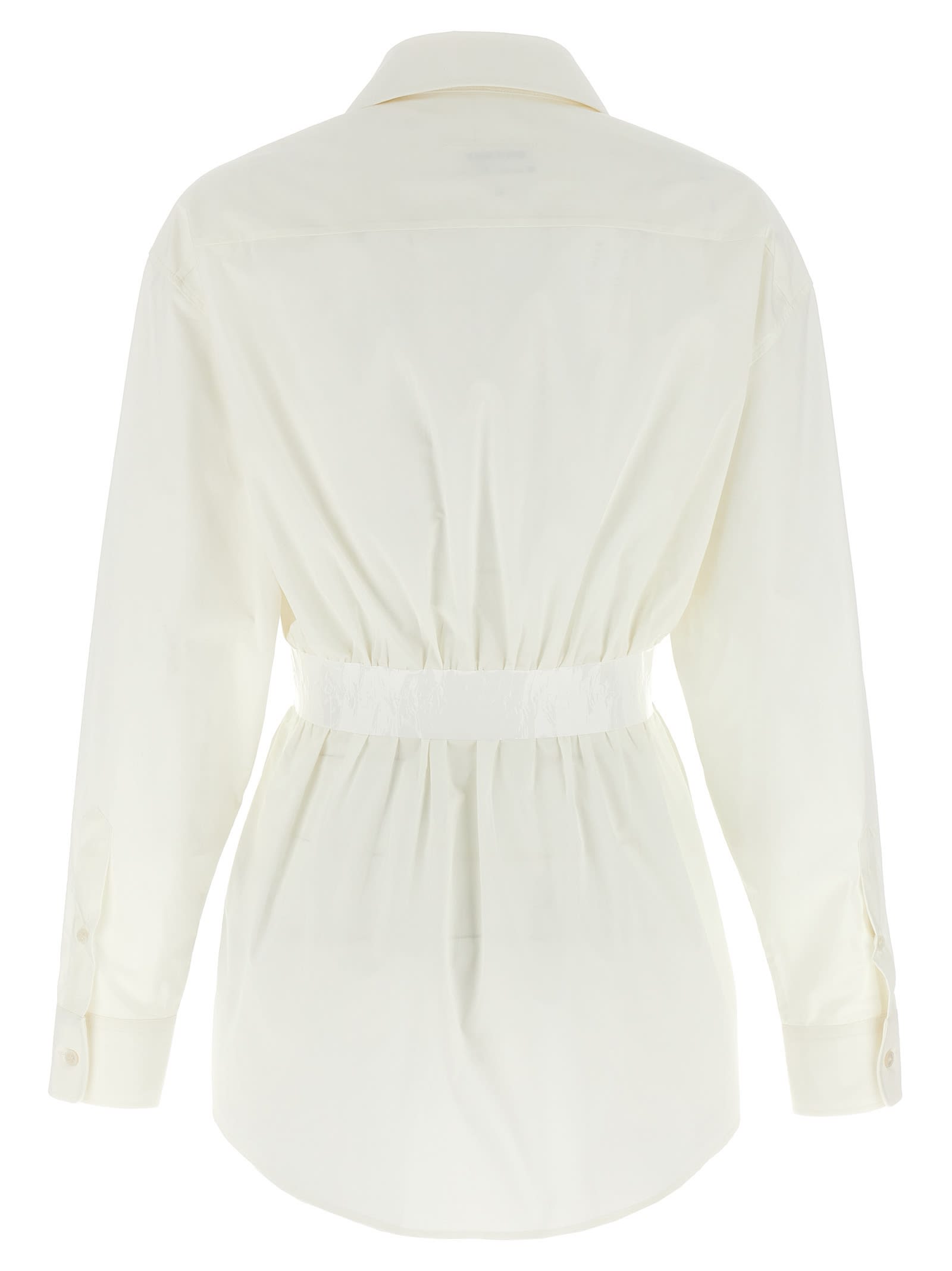 Mm6 Maison Margiela Mm6 By Maison Margiela Tailored Cotton Poplin Shirt In White