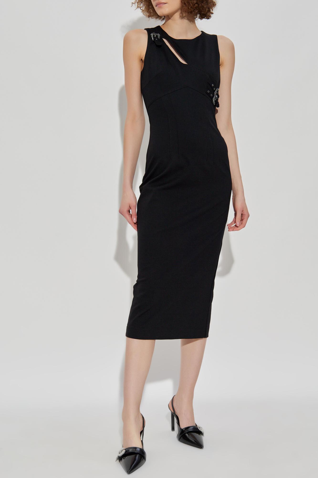 Versace Jeans Couture Punto Milano Barbara Dress In Animal Print