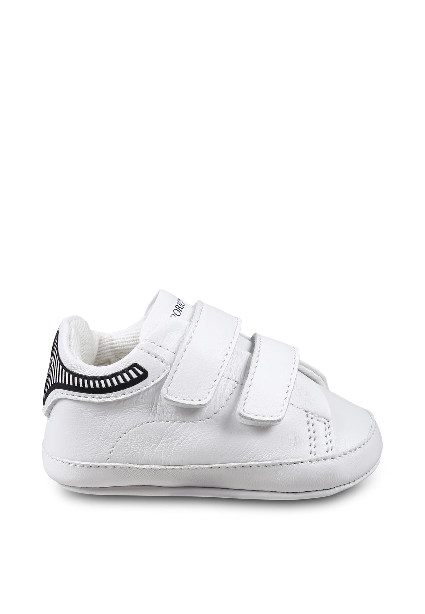 Emporio Armani Velcro Sneakers In White