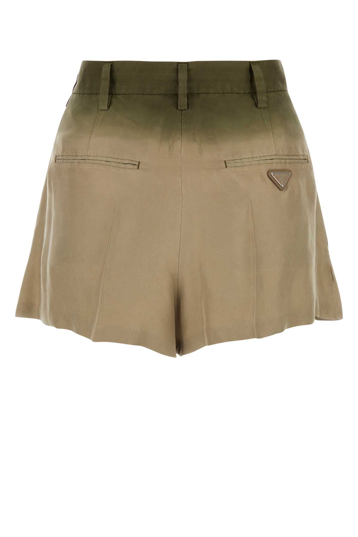 Prada Silk Shorts In Corda