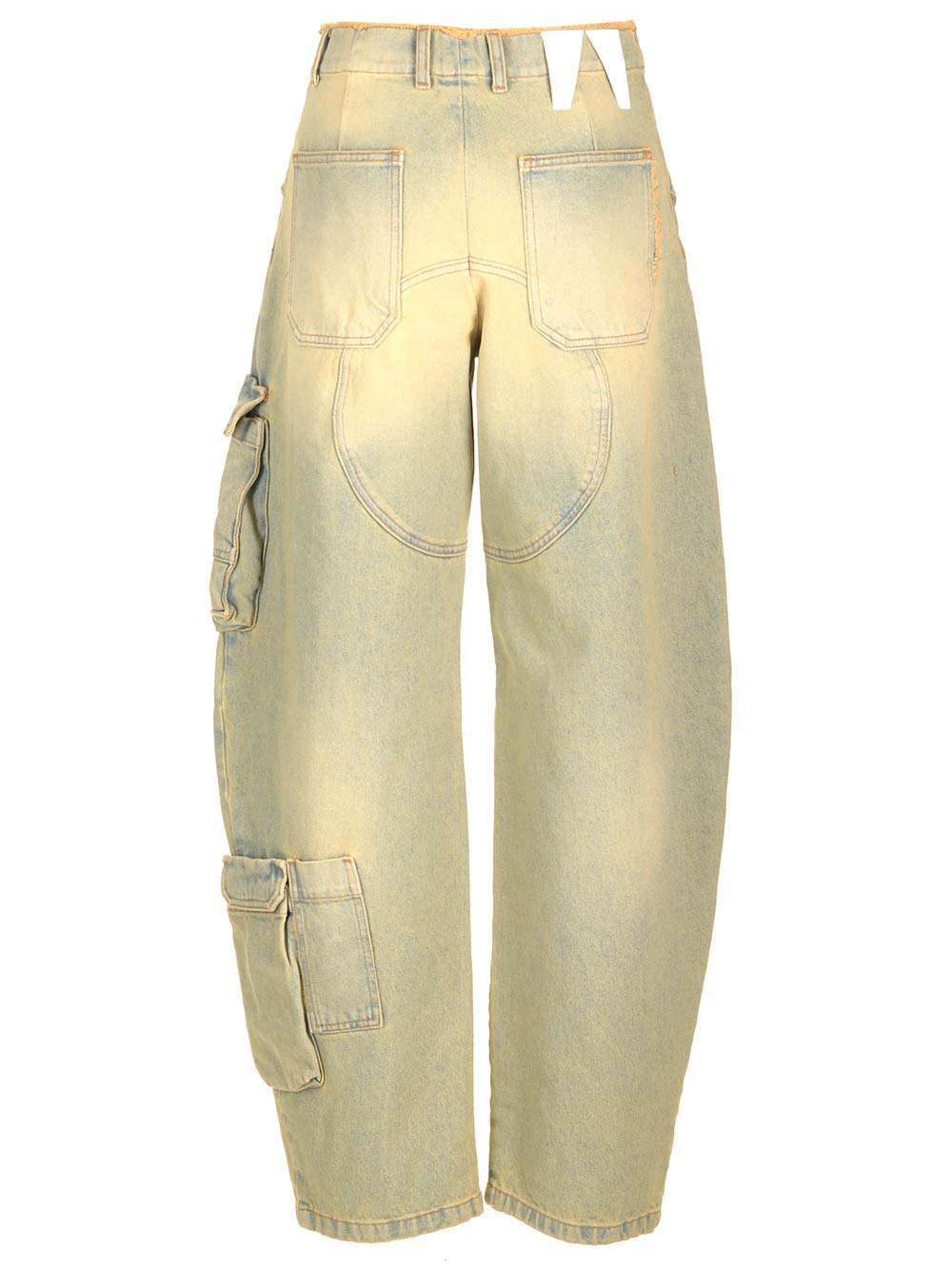 Shop Darkpark Rosalind Cargo Jeans In Light Blue