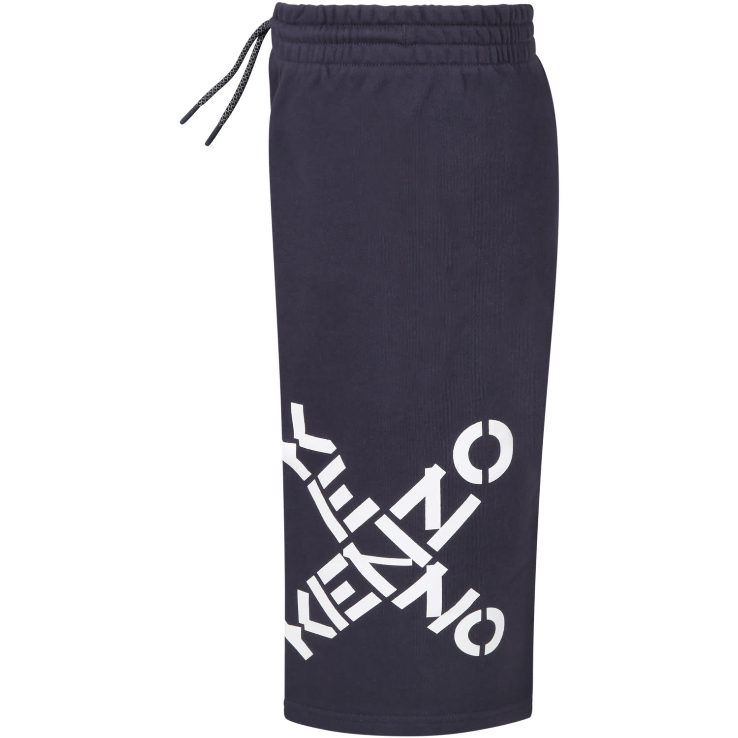 Shop Kenzo Grey Pants For Girl With Logos