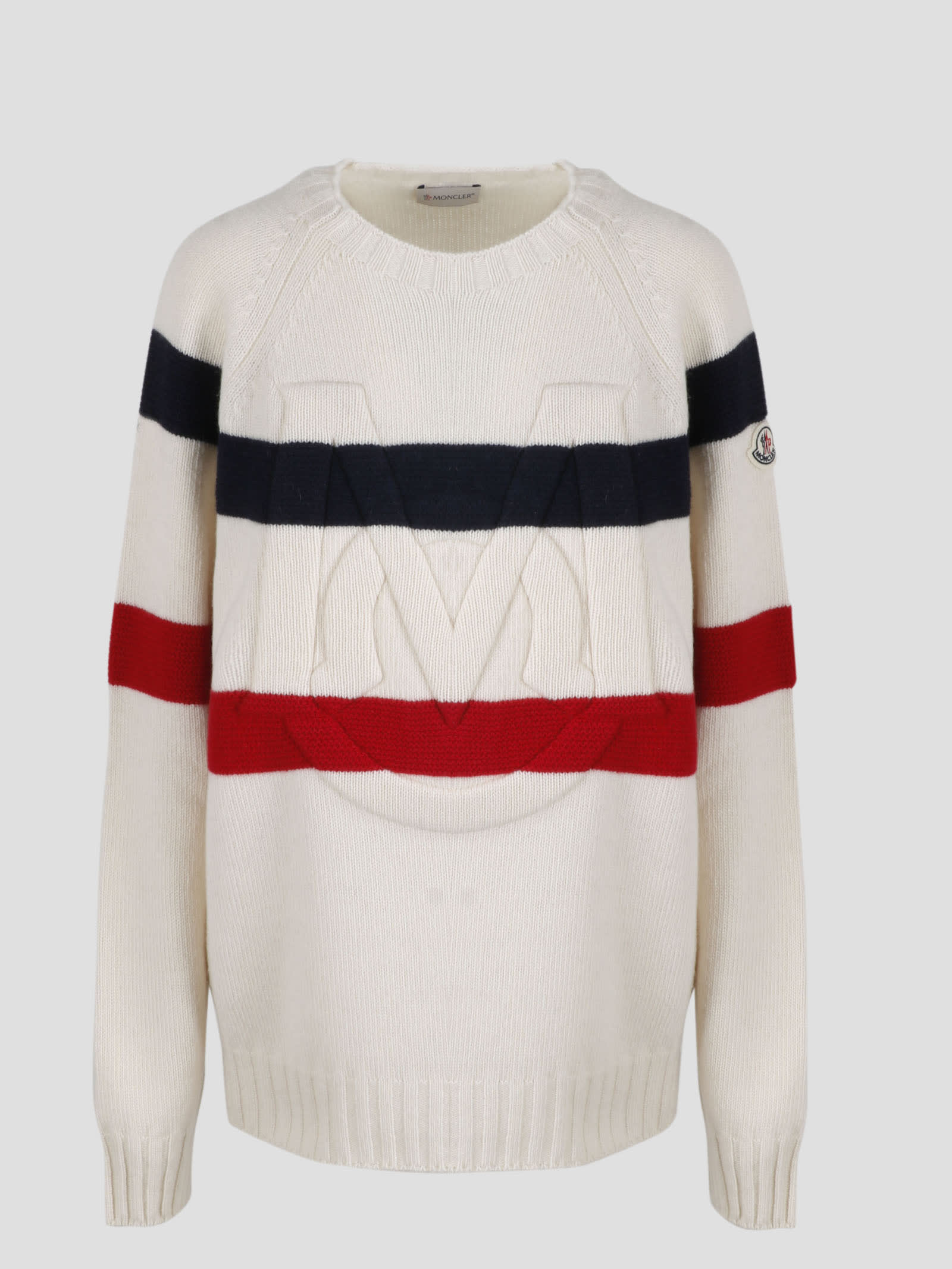 MONCLER MONOGRAM WOOL AND CASHMERE JUMPER