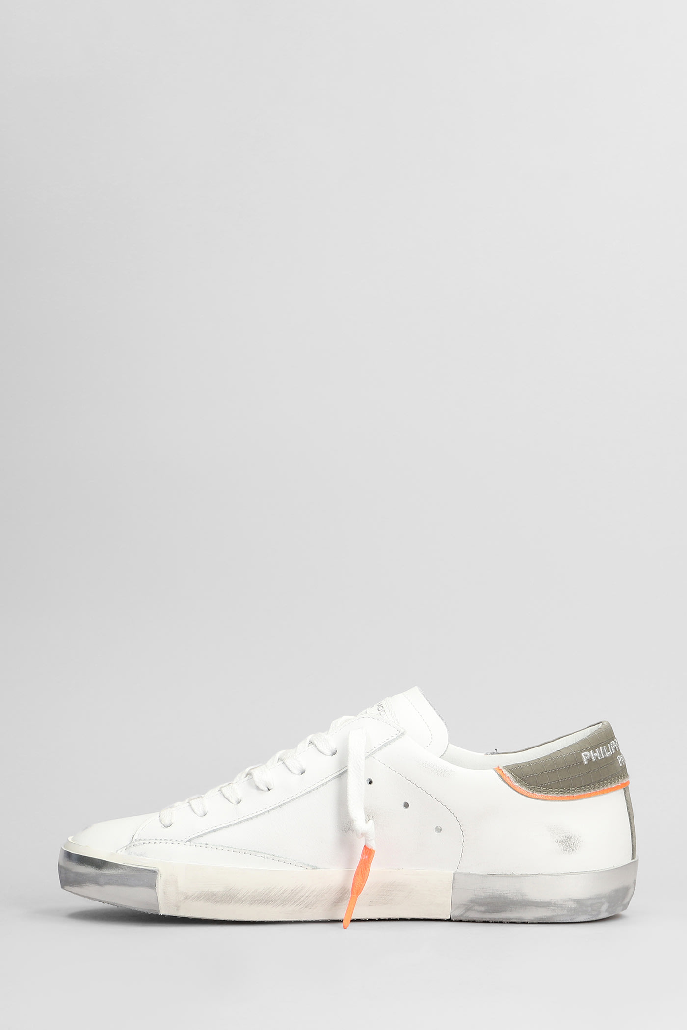 Shop Philippe Model Prsx Low Sneakers In White Leather