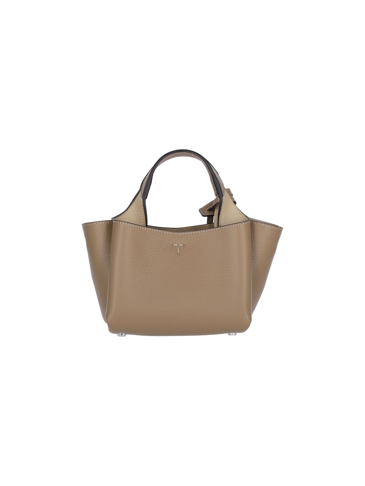 Tod's Micro Leather Bag In Taupe