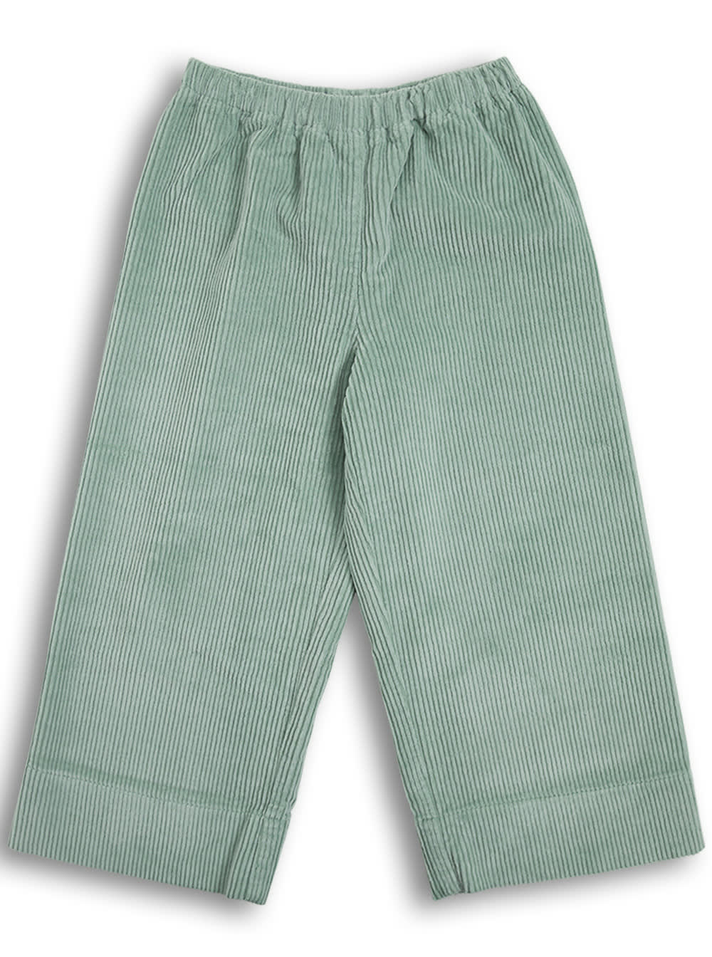 Il Gufo Green Ribbed Cotton Pants