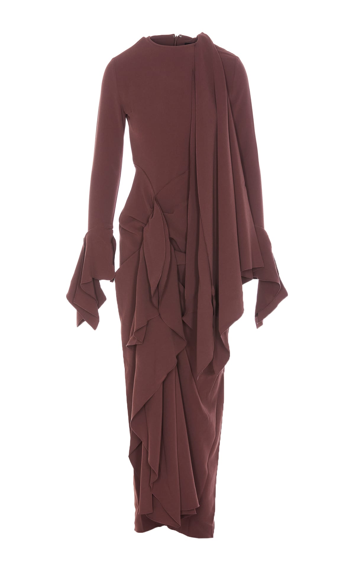 Solace London Dress Woman Brown In Brown