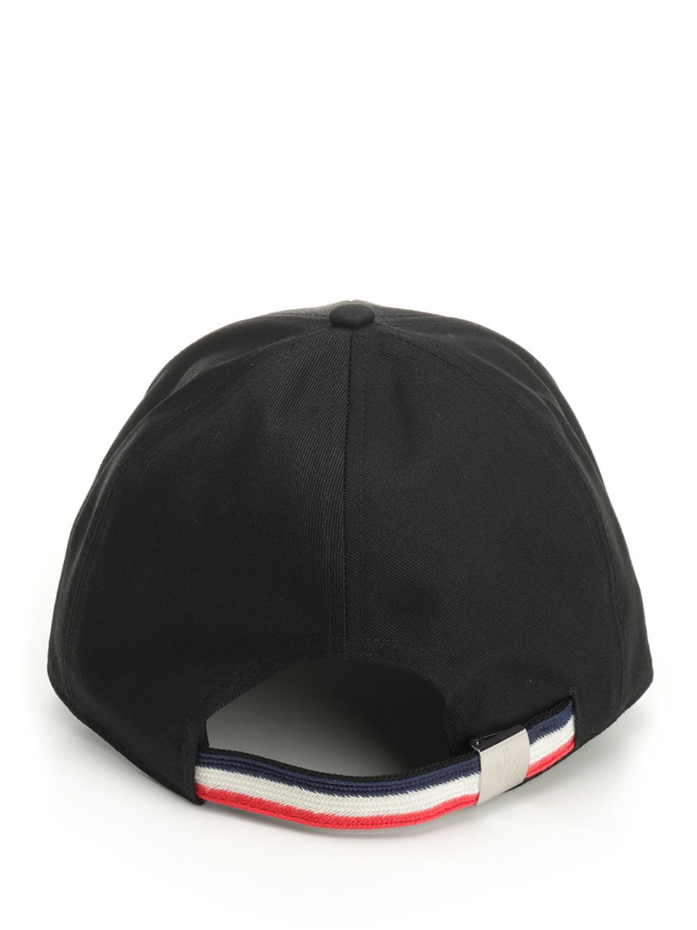 Moncler Casquette En Gabardine De Coton In Black