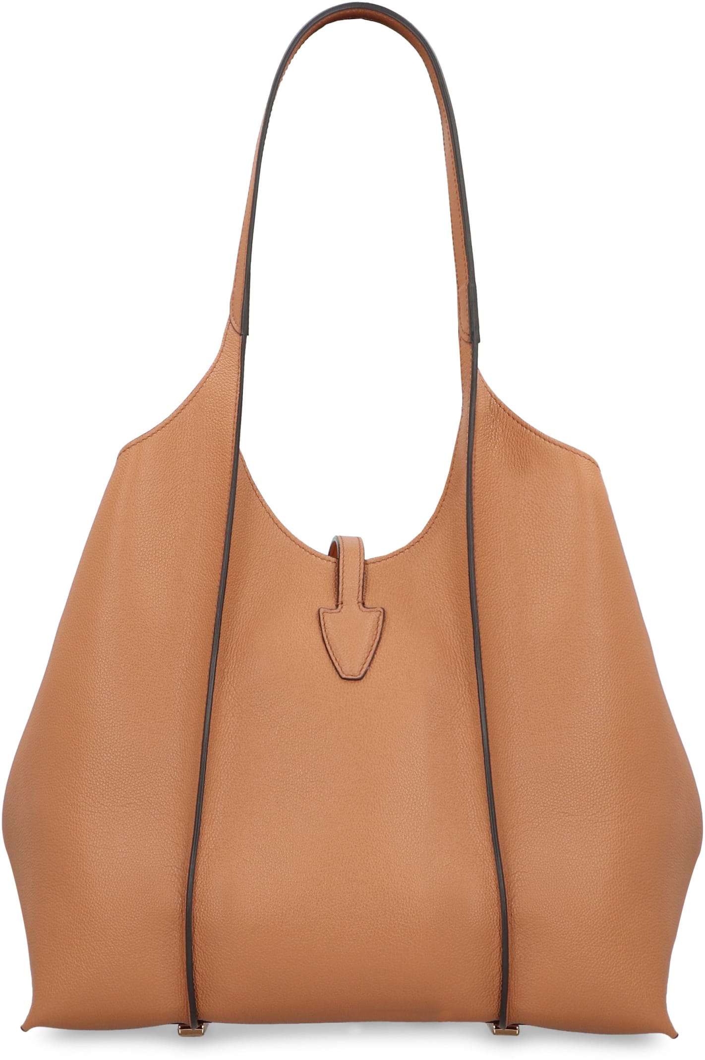 Shop Tod's T Timeless Small Leather Tote In Saddle Brown